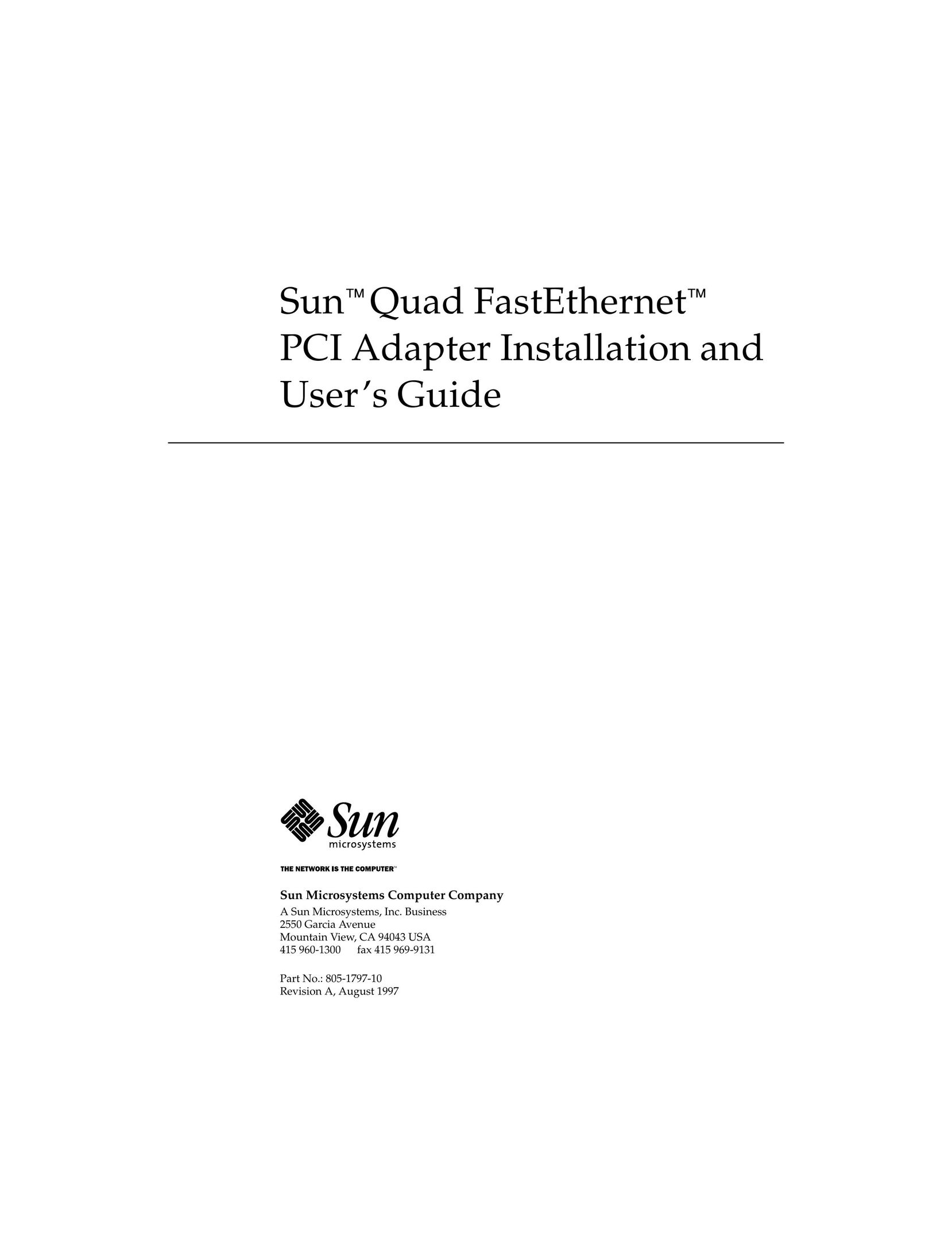 Sun Microsystems Sun Quad Network Card User Manual