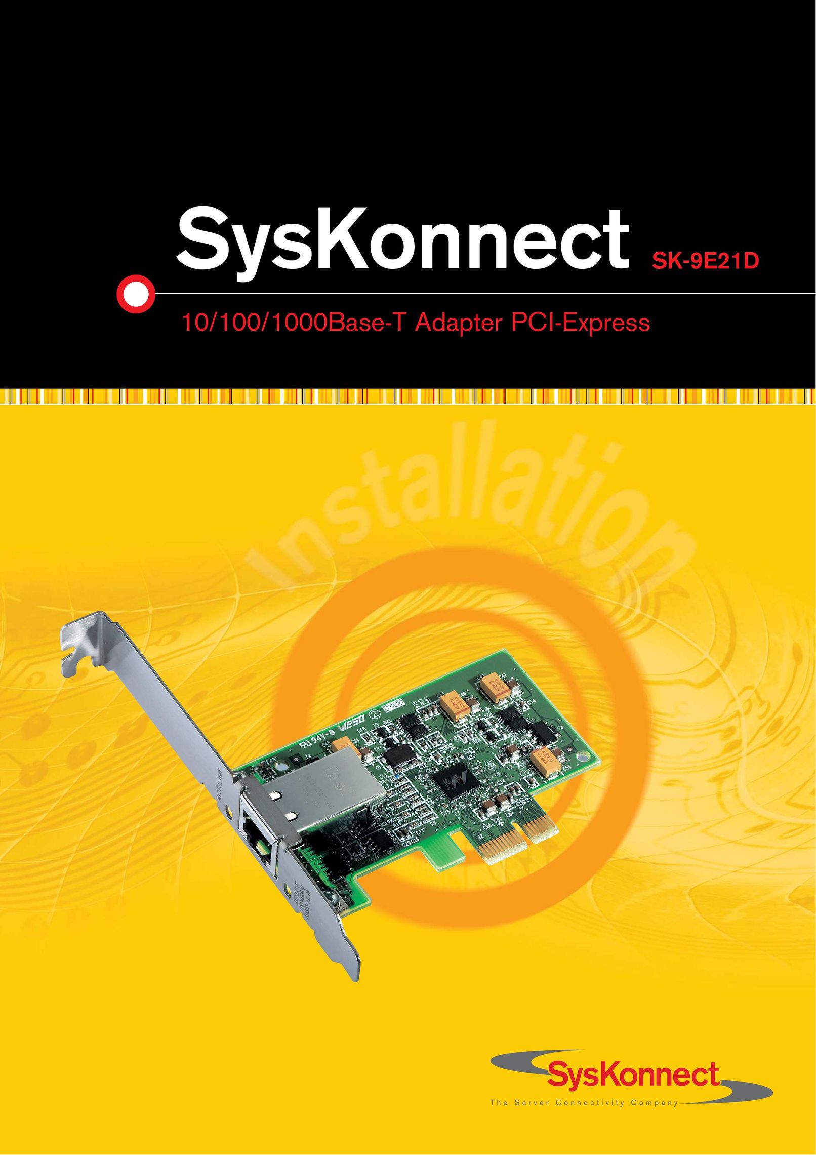SysKonnect SK-9E21D Network Card User Manual