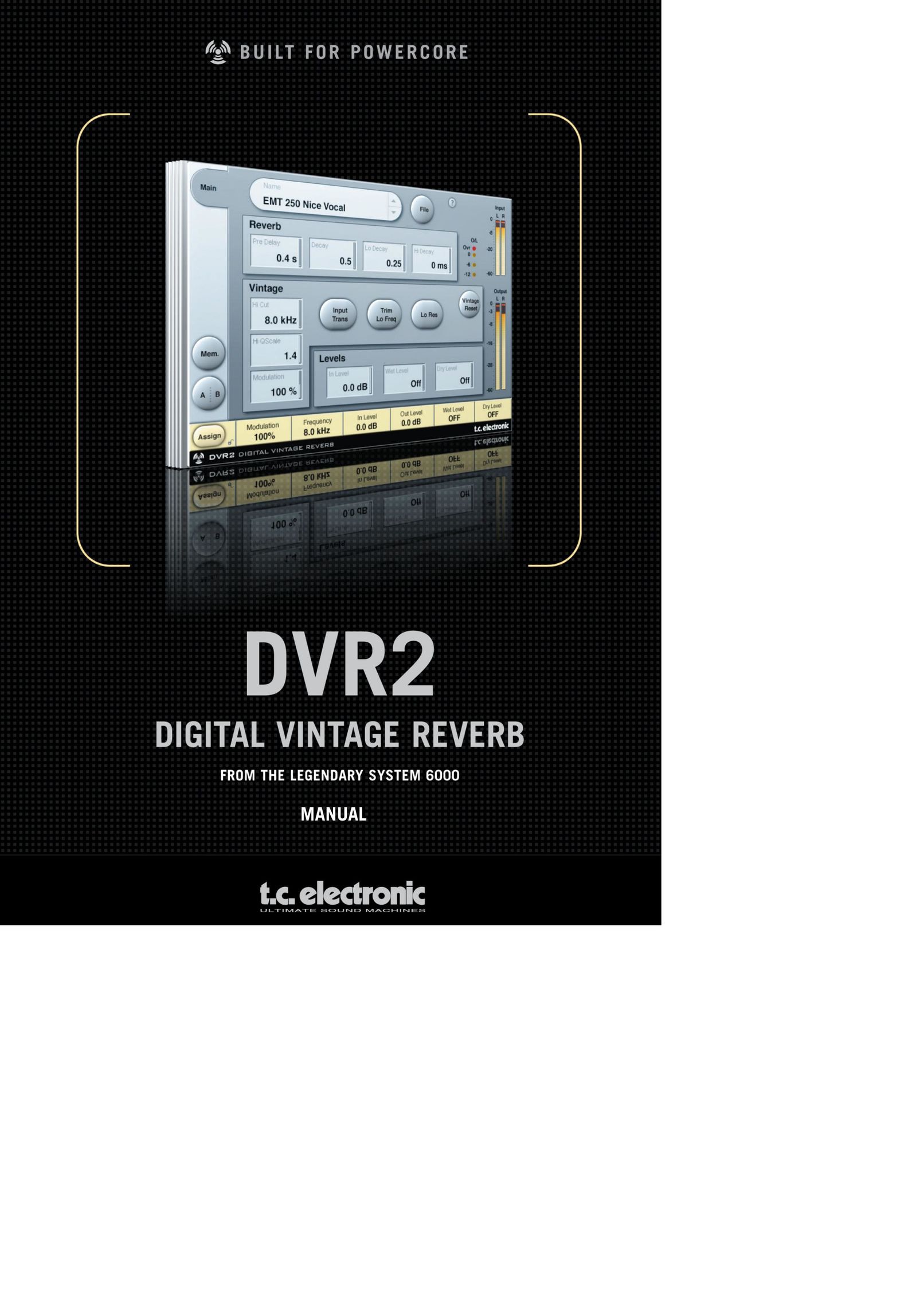 TC electronic SDN BHD DVR2 Network Card User Manual