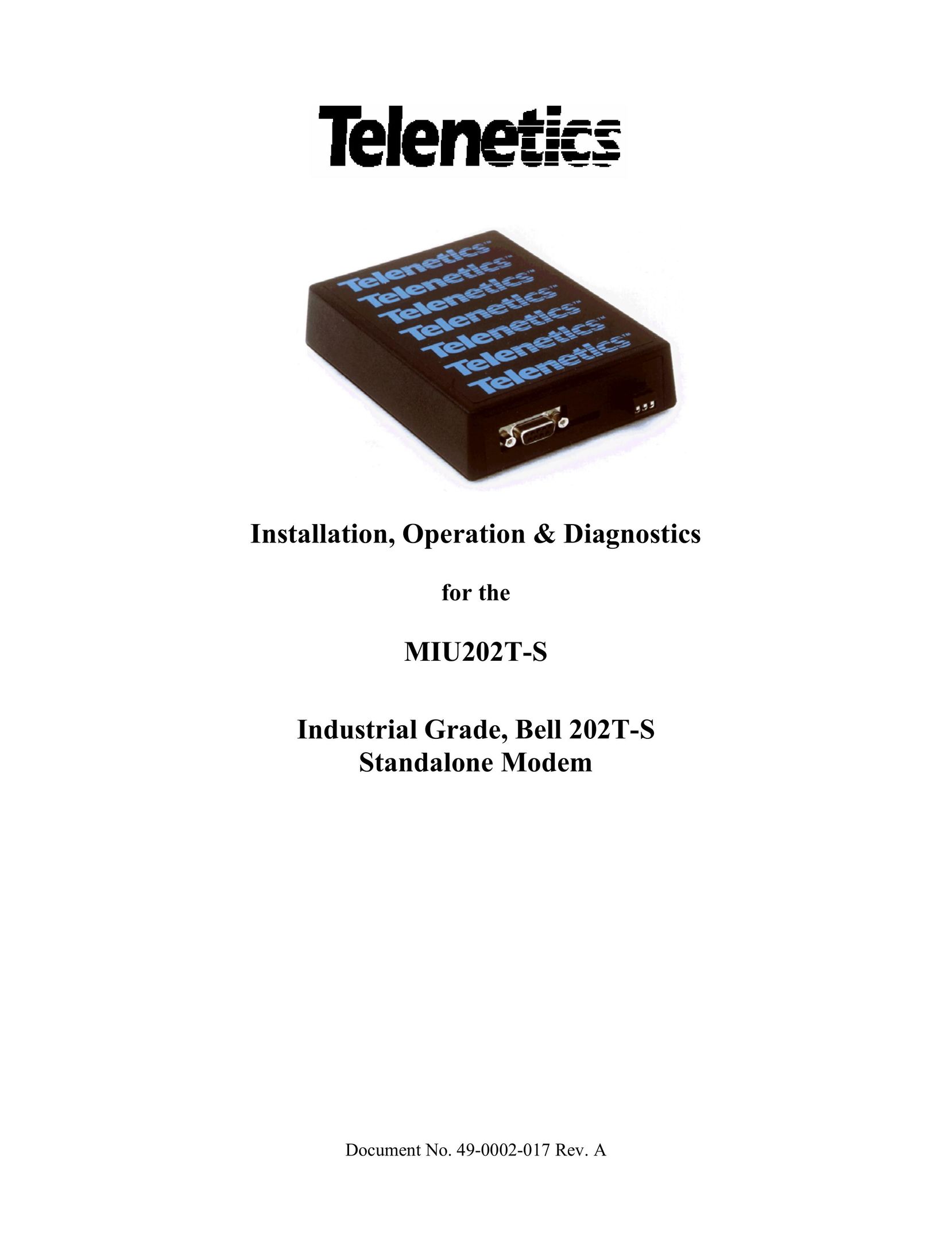 Telenetics MIU202T-S Network Card User Manual
