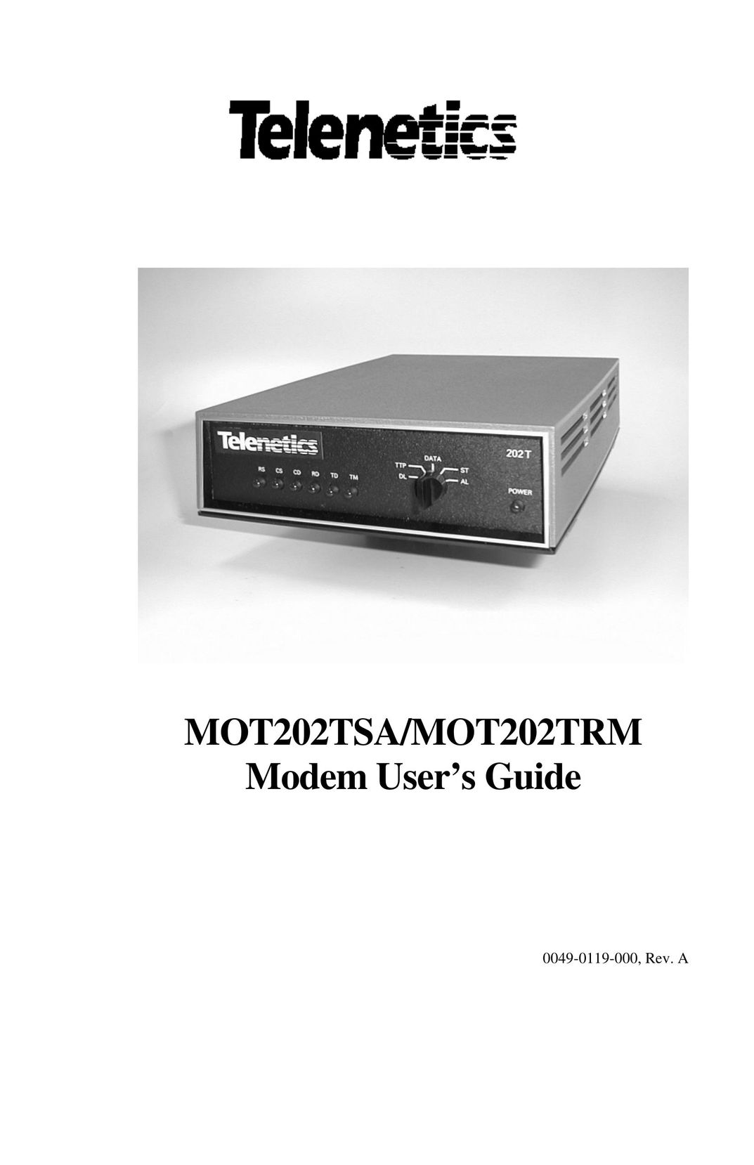 Telenetics MOT202TSA Network Card User Manual