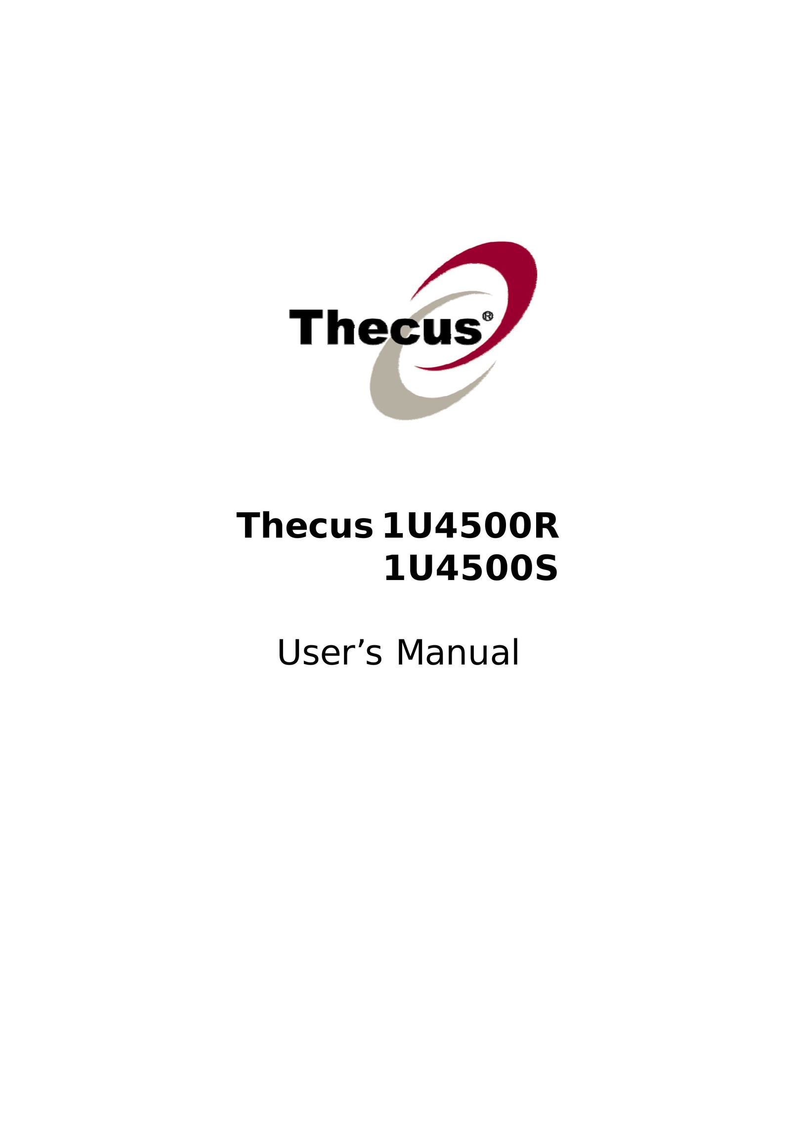 Thecus Technology 1U4500R, 1U4500S Network Card User Manual
