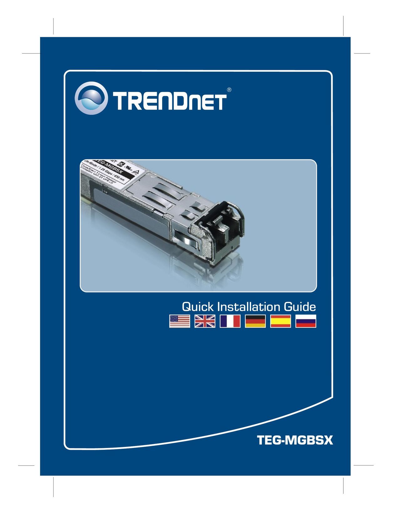 TRENDnet TEG-MGBSX Network Card User Manual
