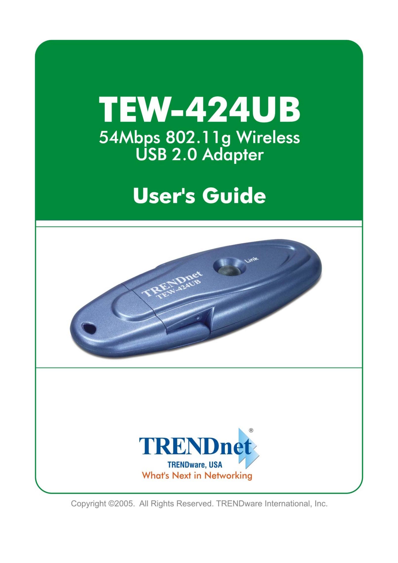 TRENDnet TEW-424UB Network Card User Manual