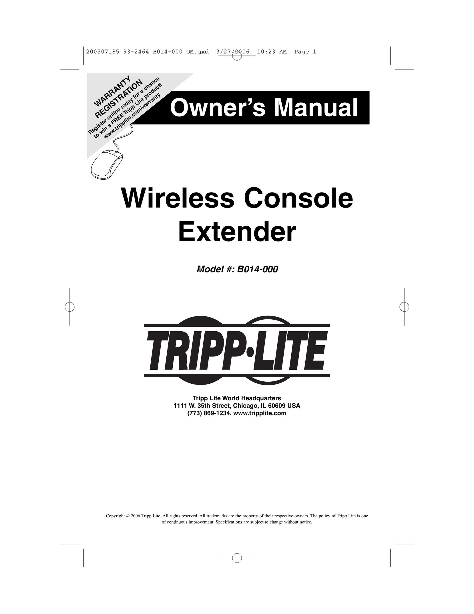 Tripp Lite B014-000 Network Card User Manual