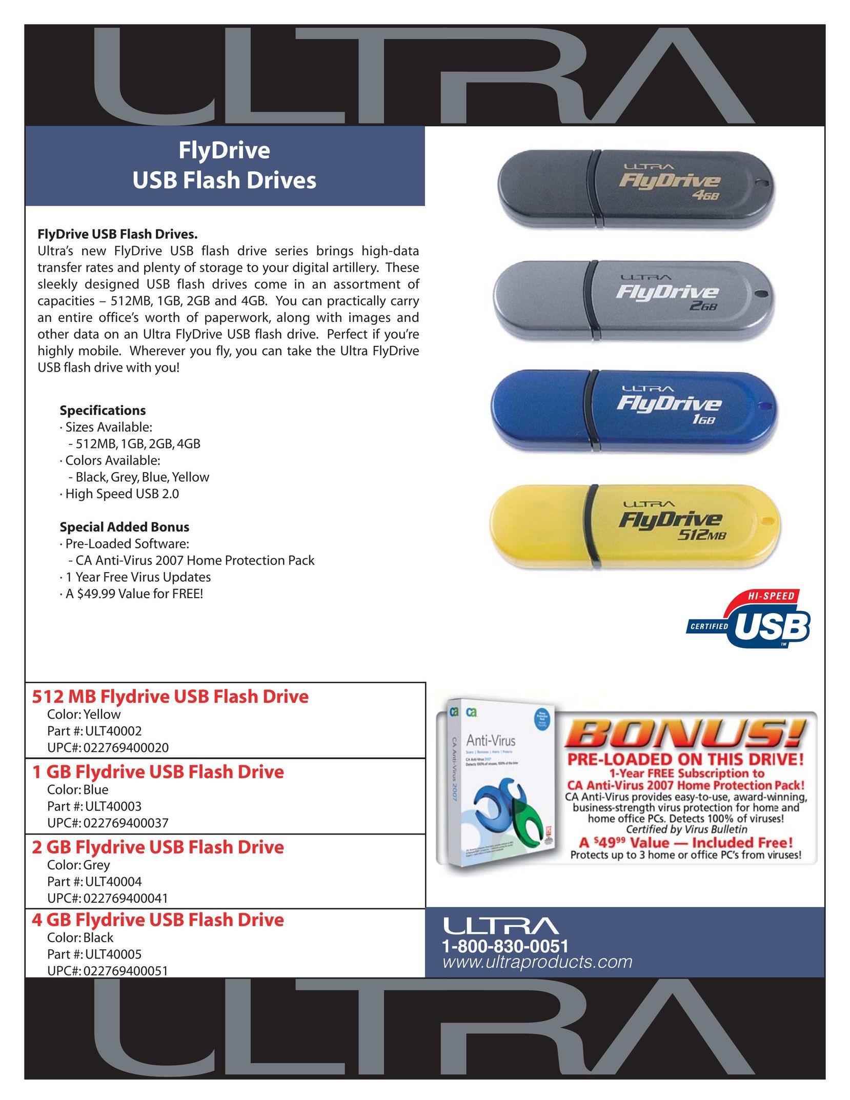 Ultra Products FlyDrive Network Card User Manual