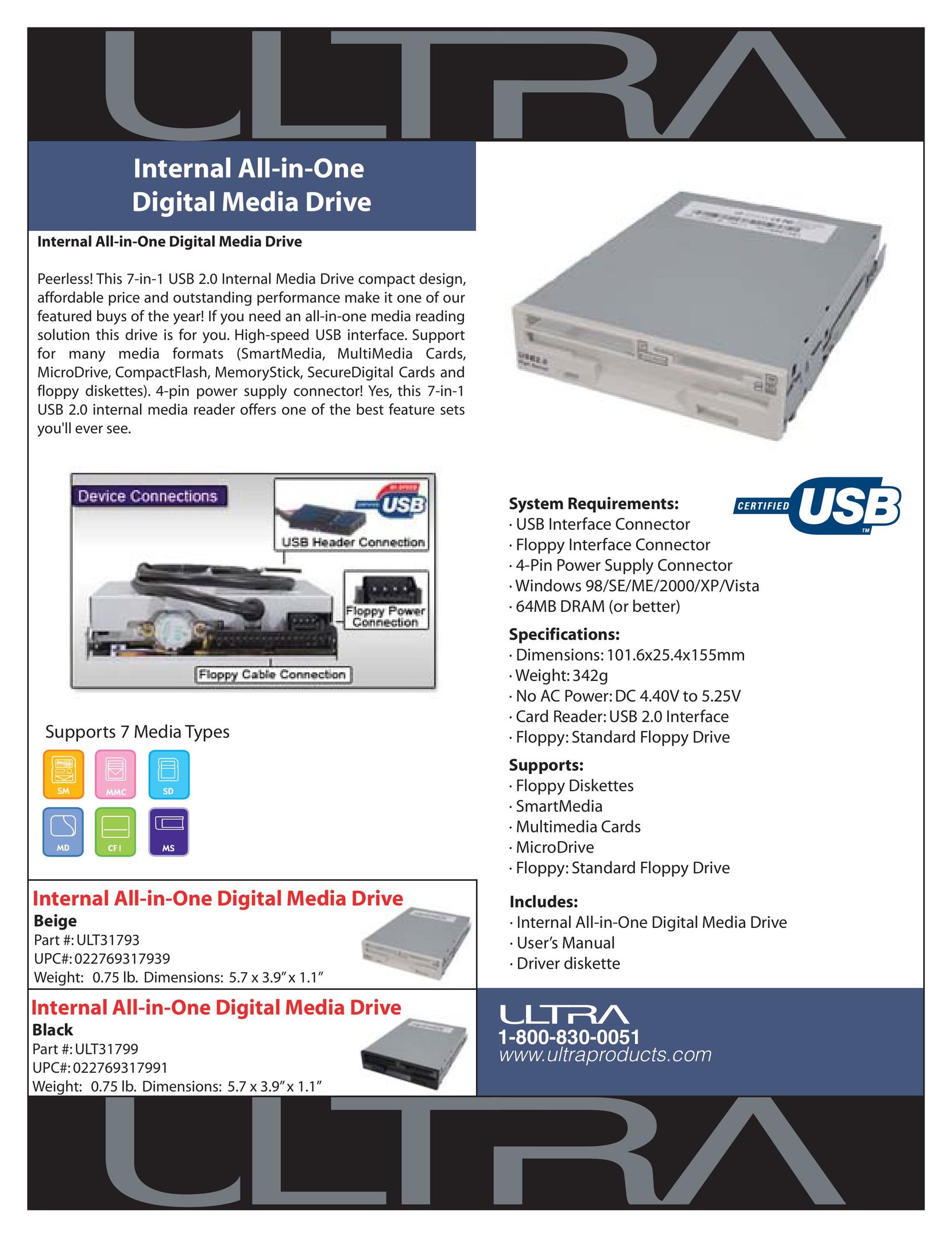 Ultra Products ULT31793 Network Card User Manual