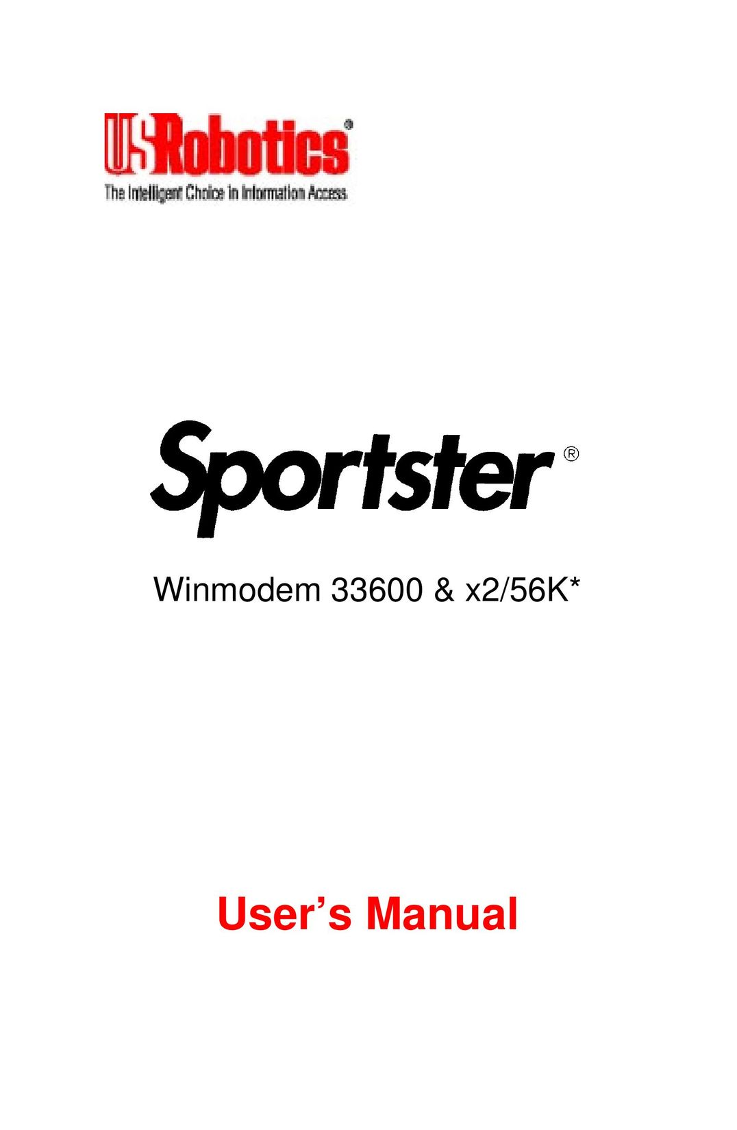 USRobotics x2/56K Network Card User Manual