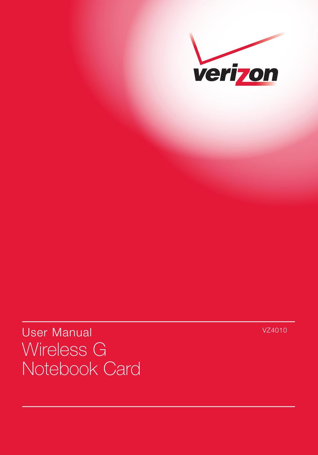 Verizon VZ4010 Network Card User Manual