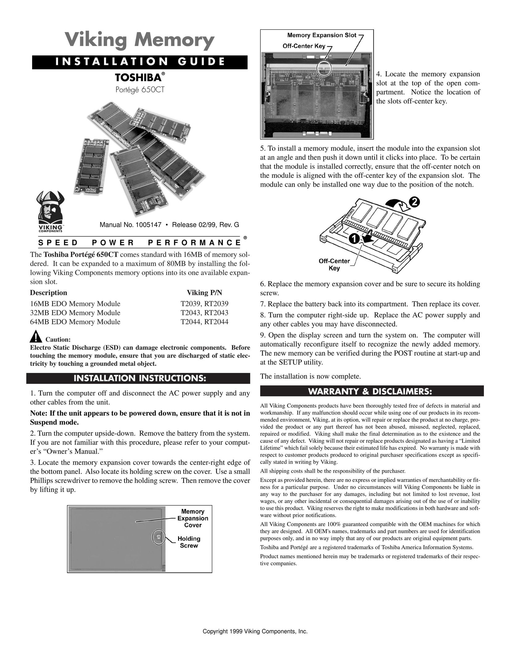 Viking InterWorks 650CT Network Card User Manual