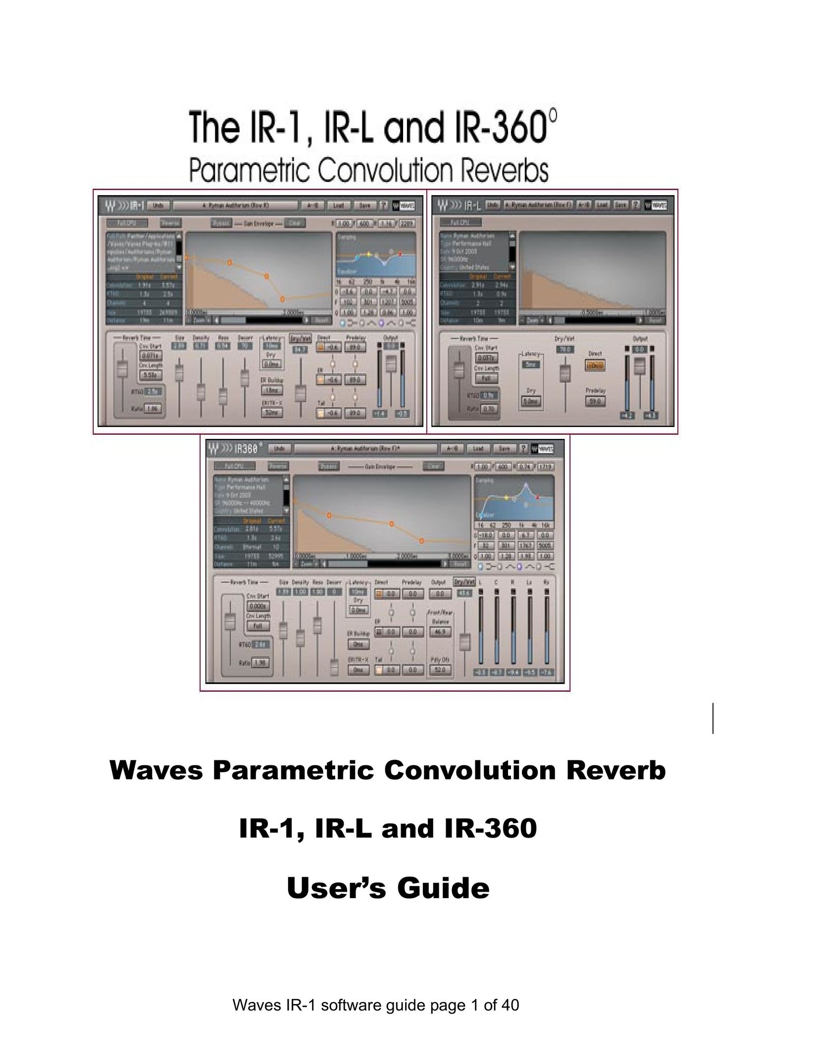 Waves IR-L Network Card User Manual