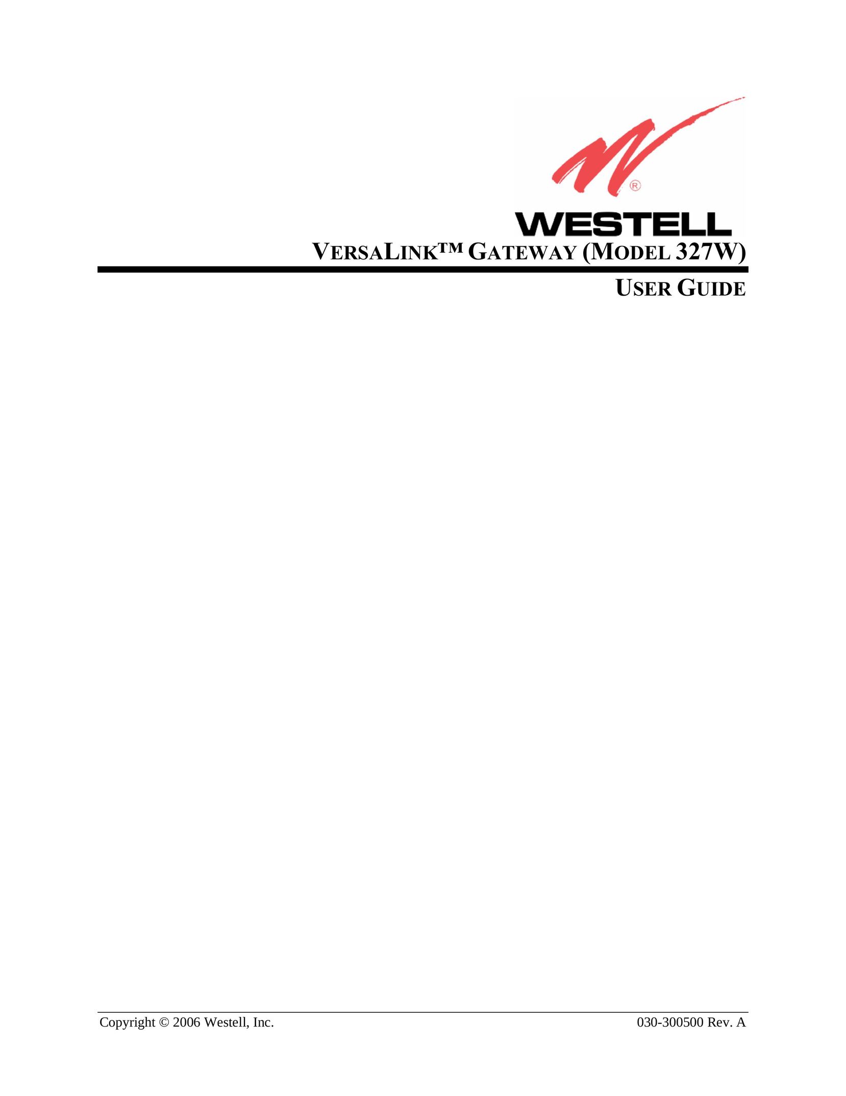 Westell Technologies 327W Network Card User Manual