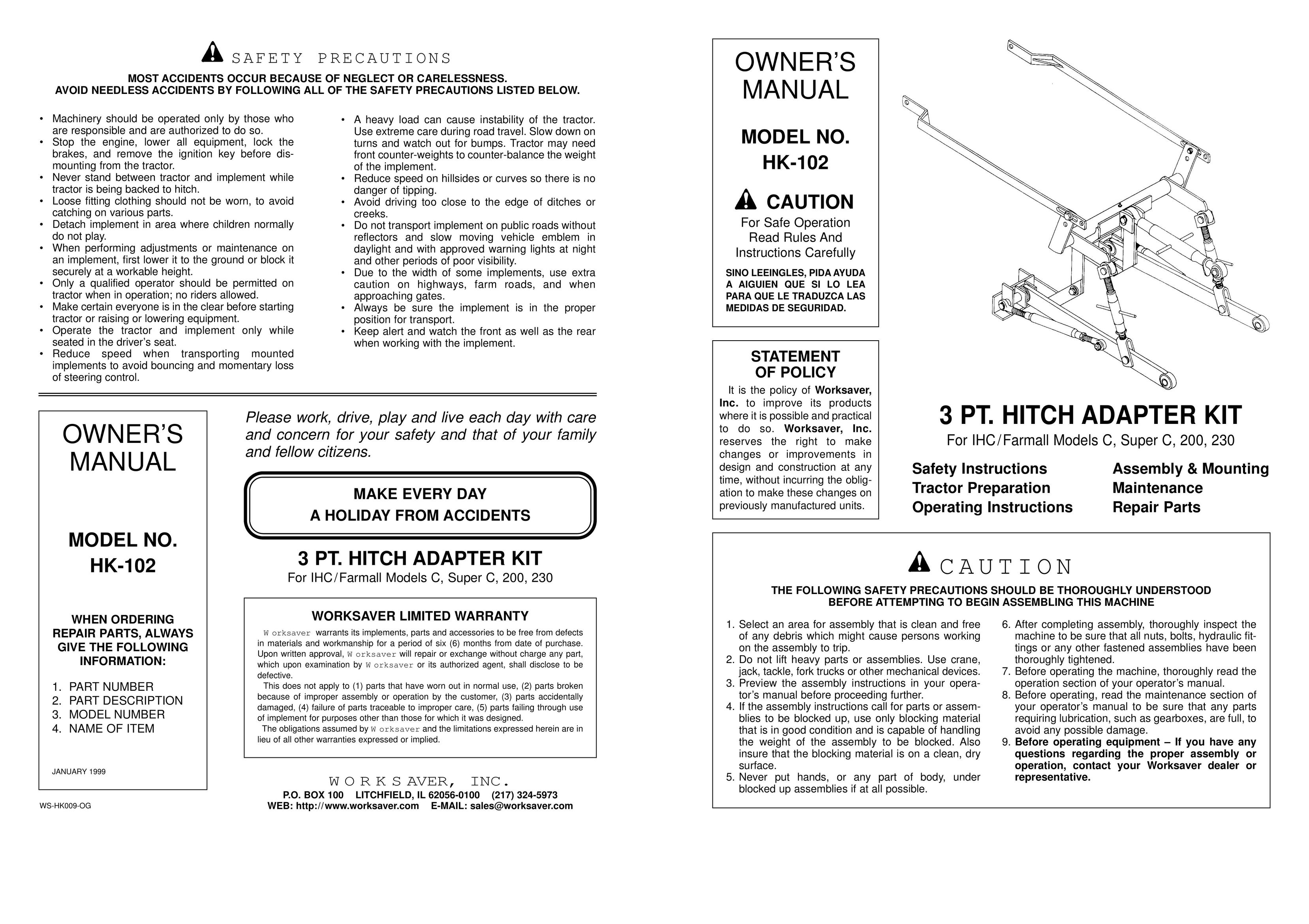 Worksaver HK-102 Network Card User Manual
