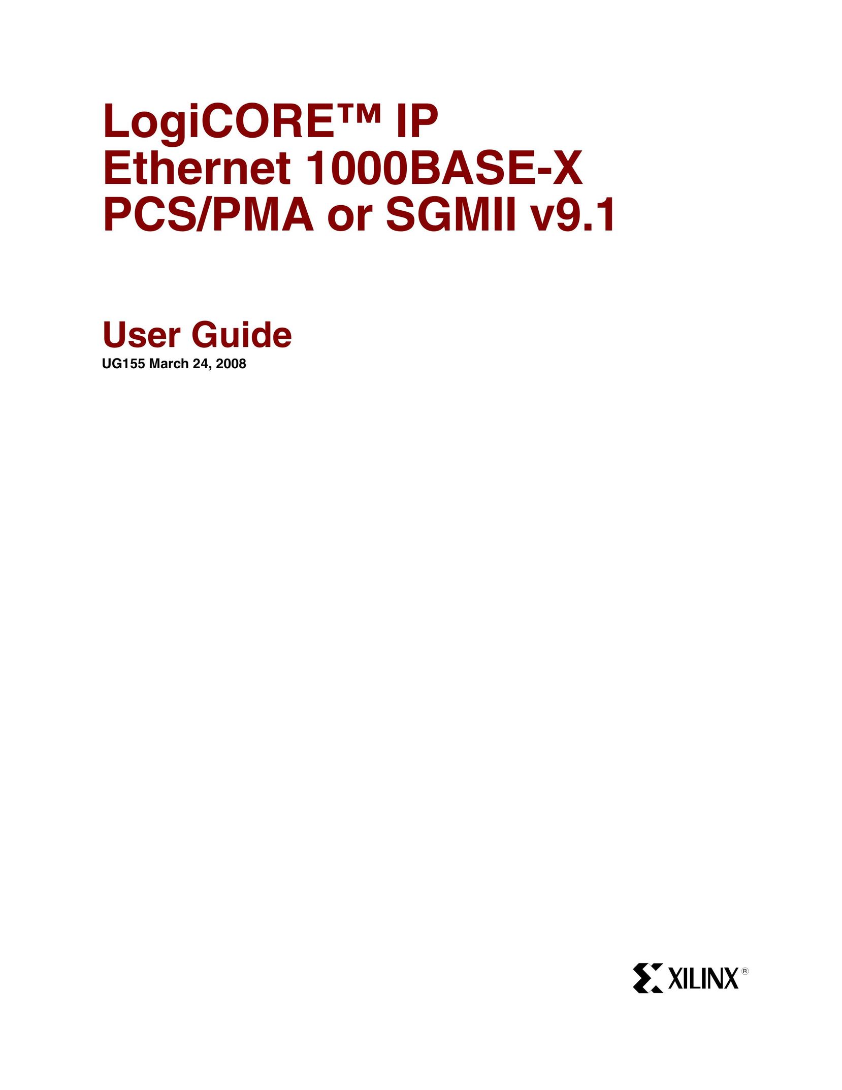 Xilinx 1000BASE-X Network Card User Manual