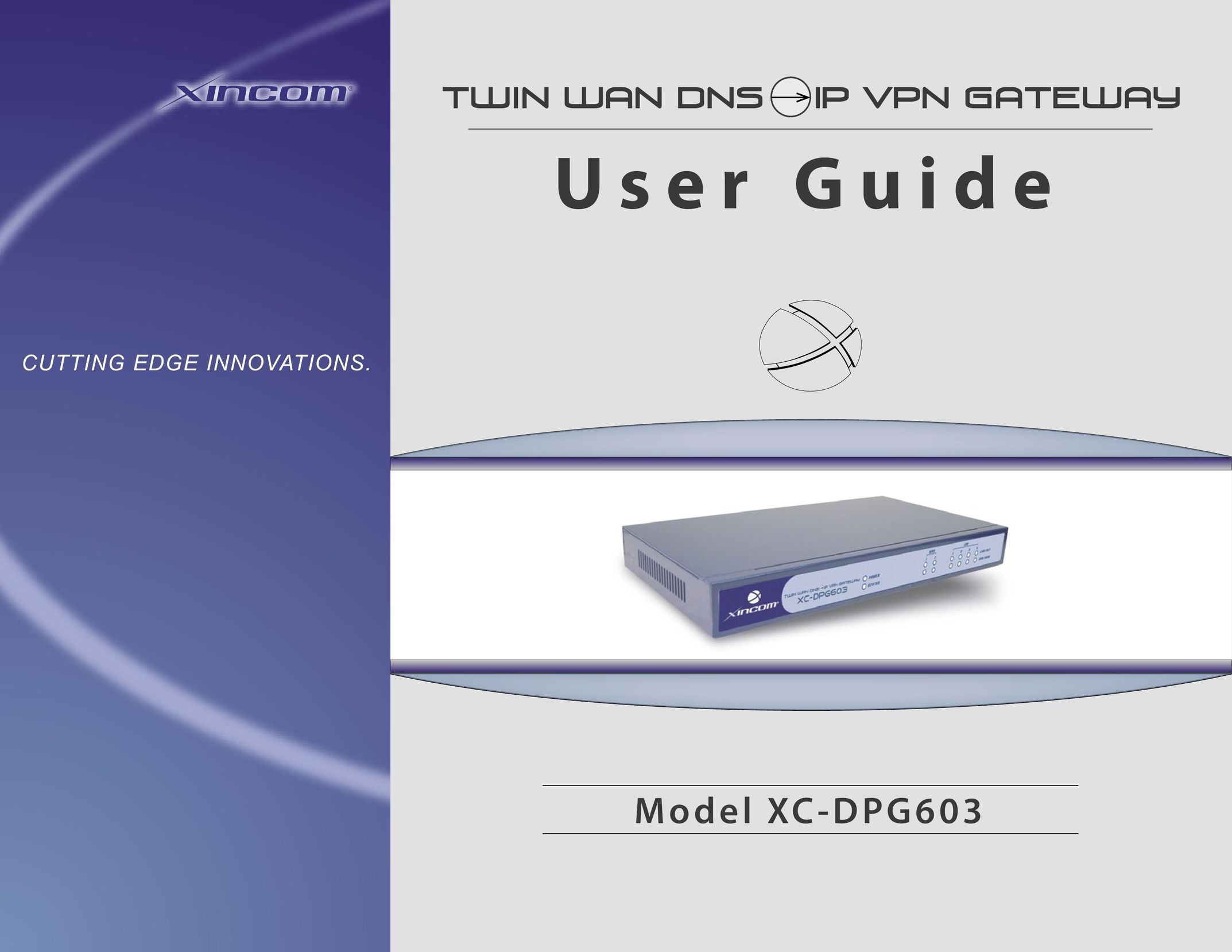 XiNCOM XC-DPG603 Network Card User Manual