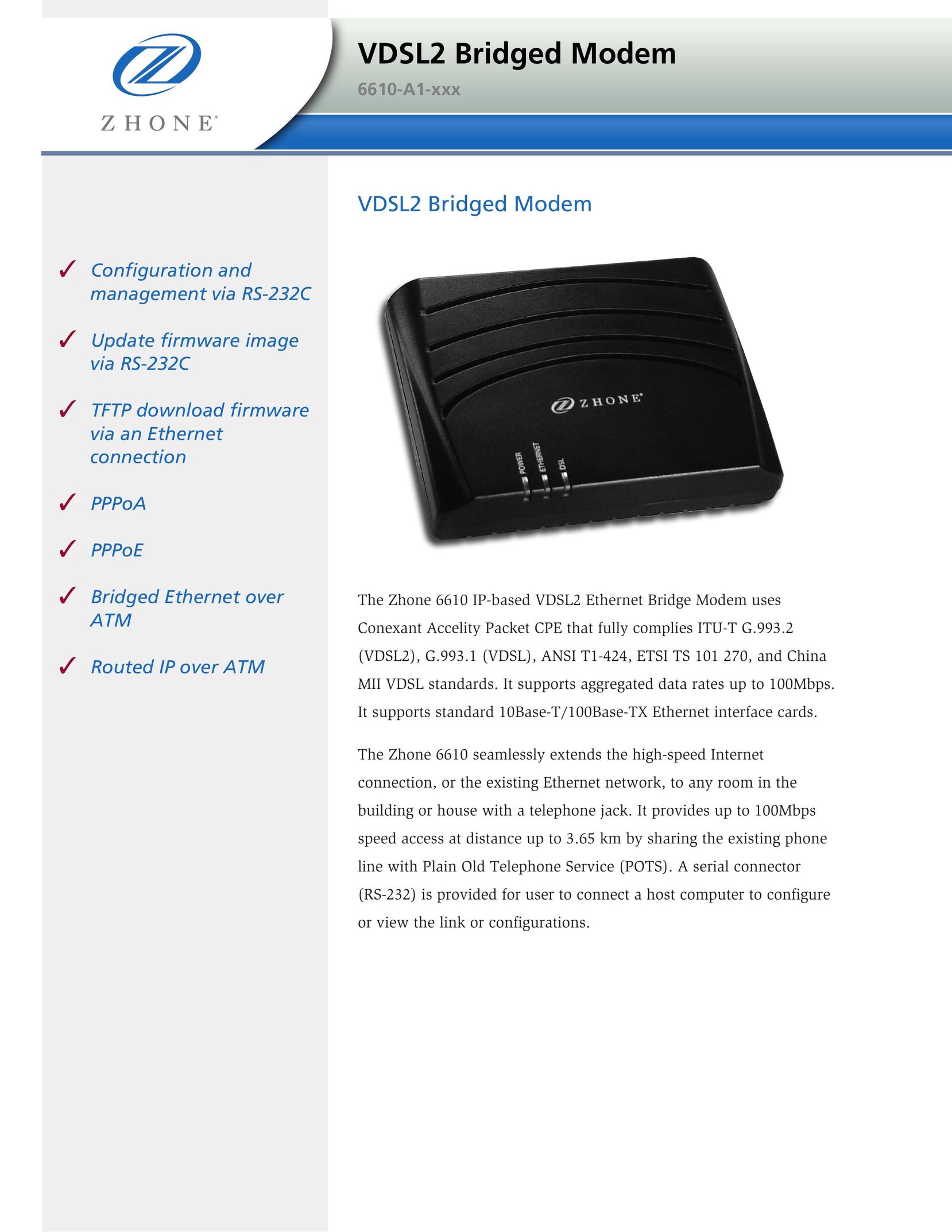 Zhone Technologies 6610-A1-xxx Network Card User Manual
