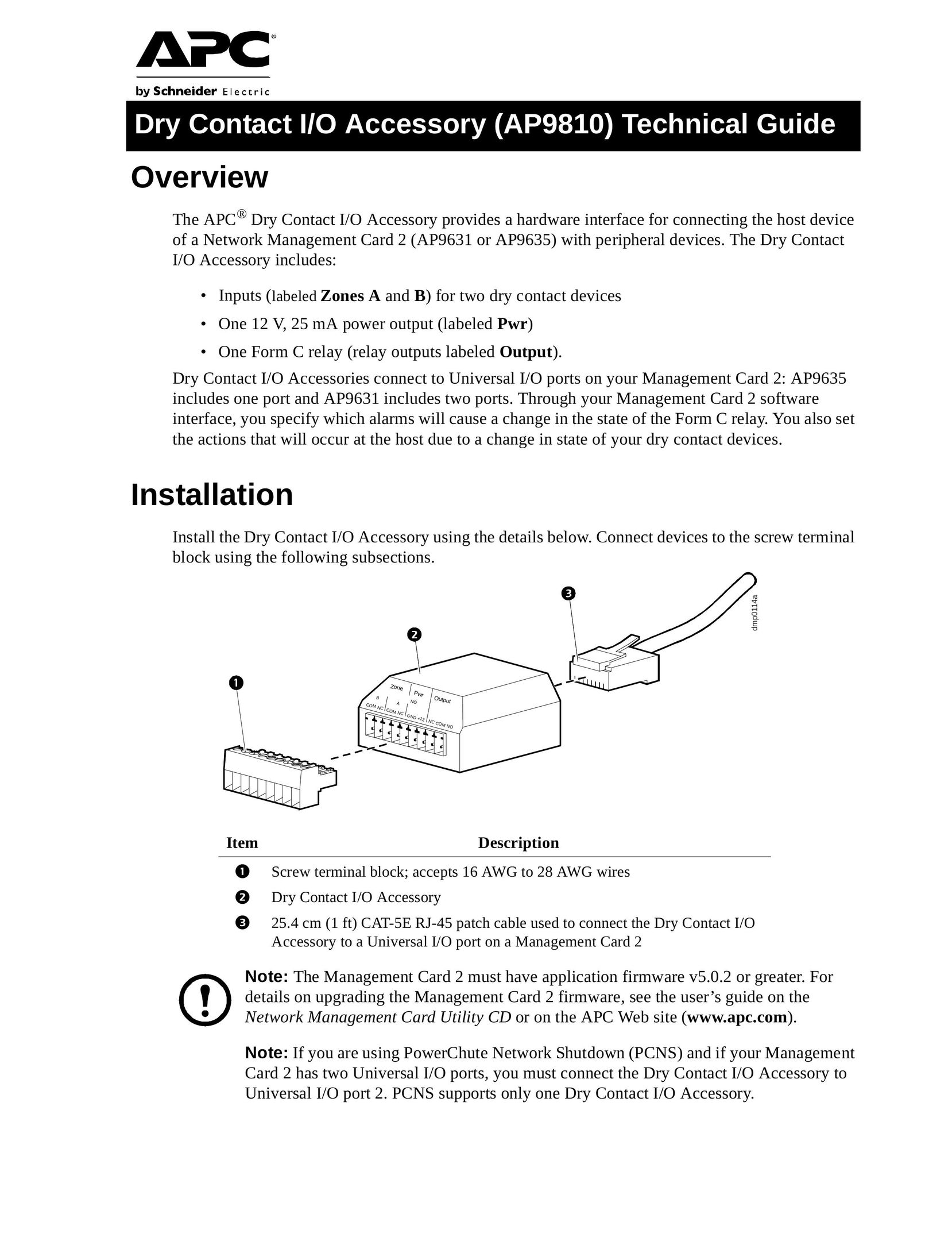APC AP9810 Network Hardware User Manual