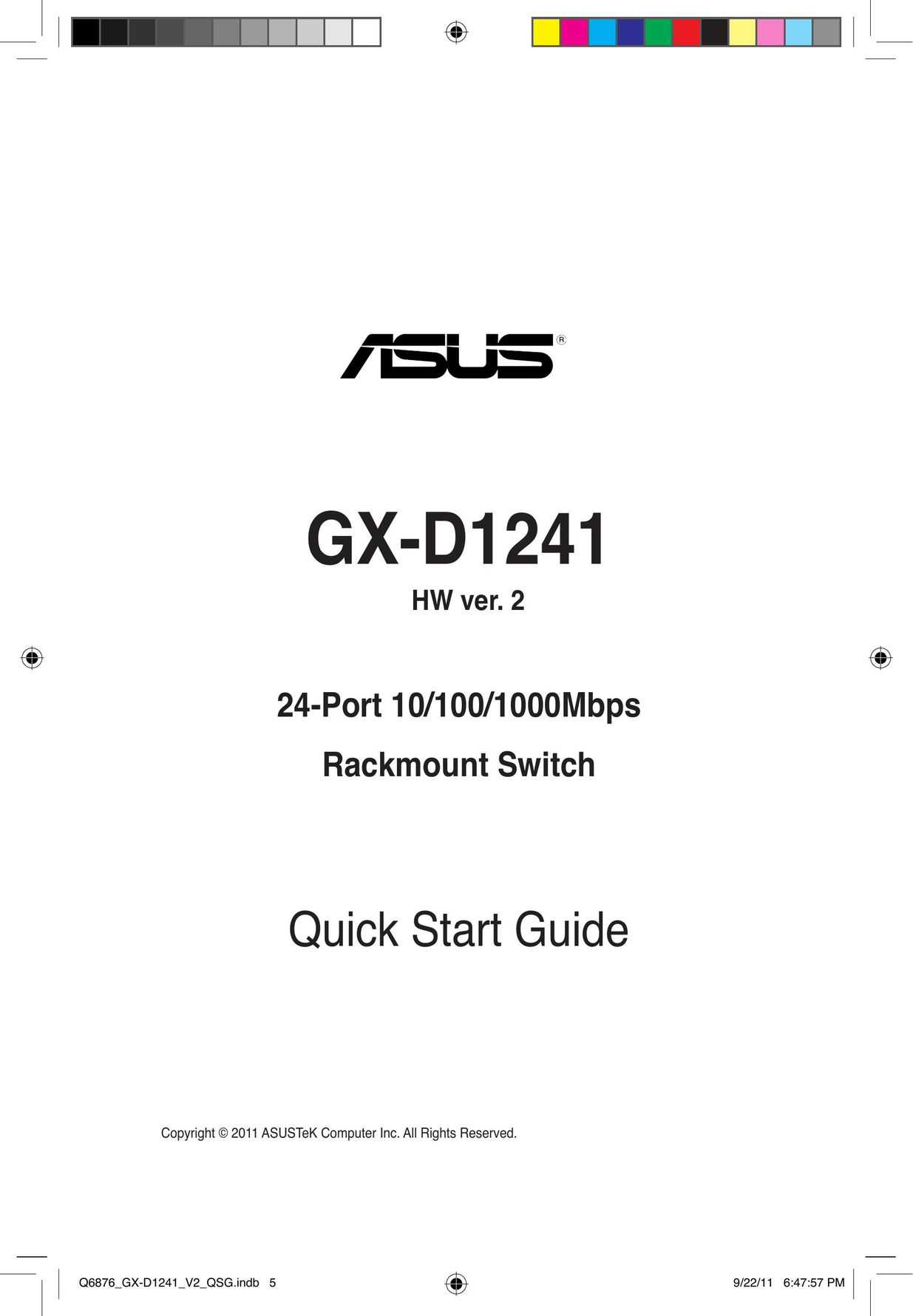 Asus GX-D1241 Network Hardware User Manual