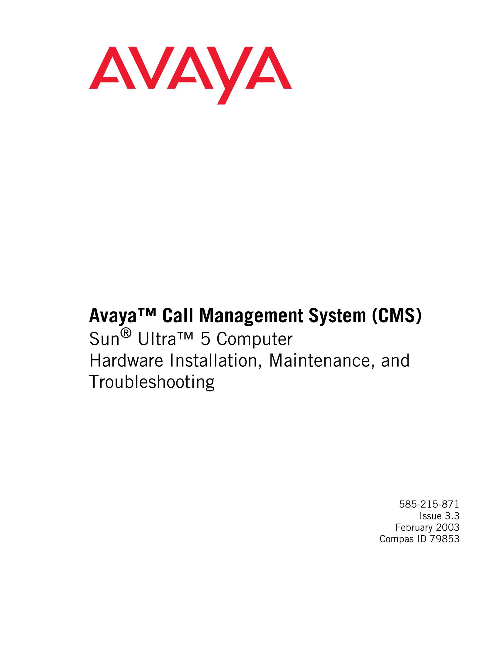Avaya 585-215-871 Network Hardware User Manual