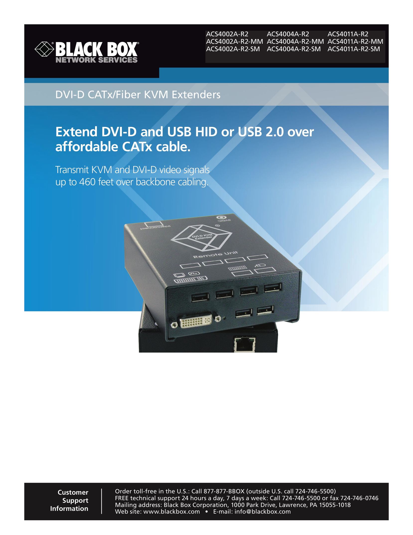 Black Box ACS4002A-R2-MM Network Hardware User Manual