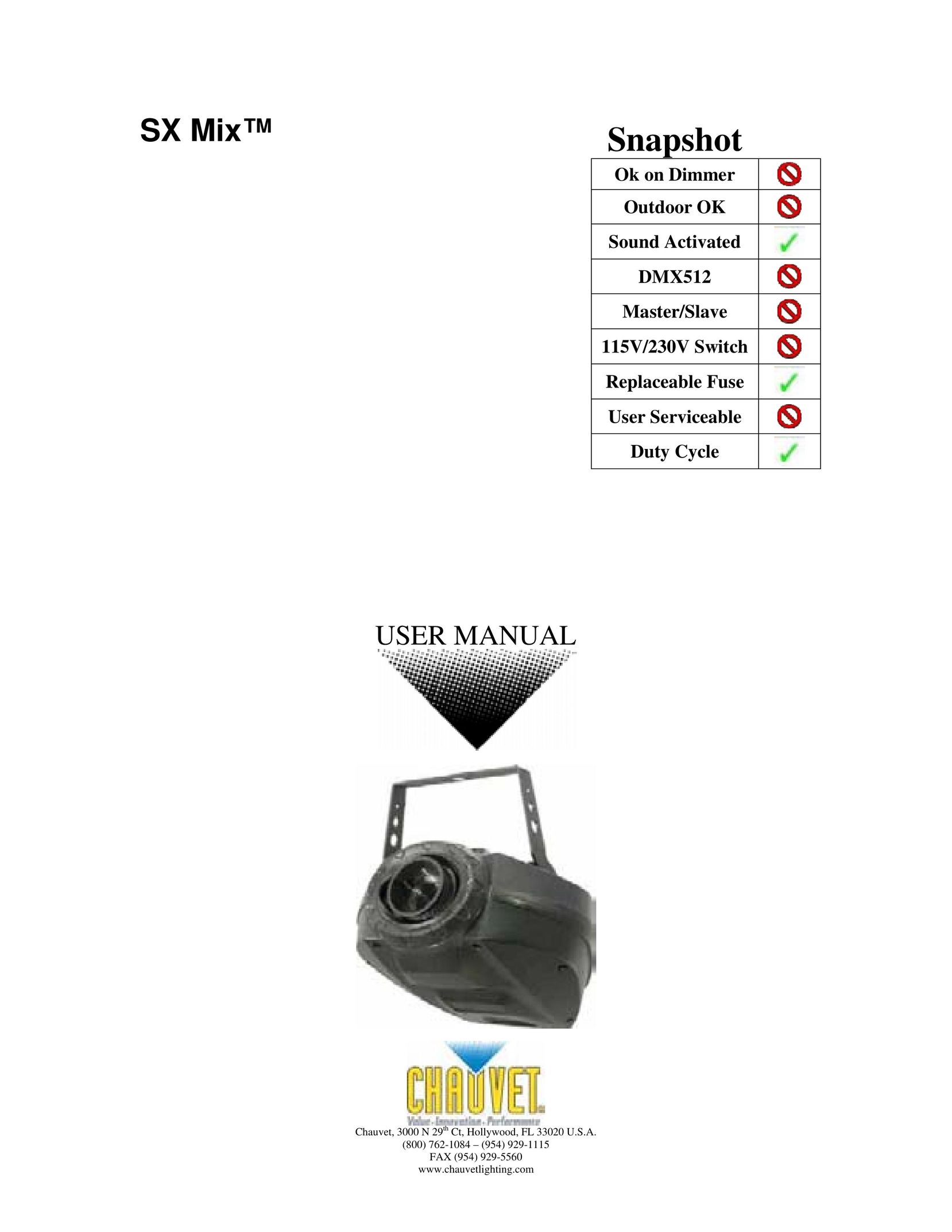 Chauvet DMX512 Network Hardware User Manual