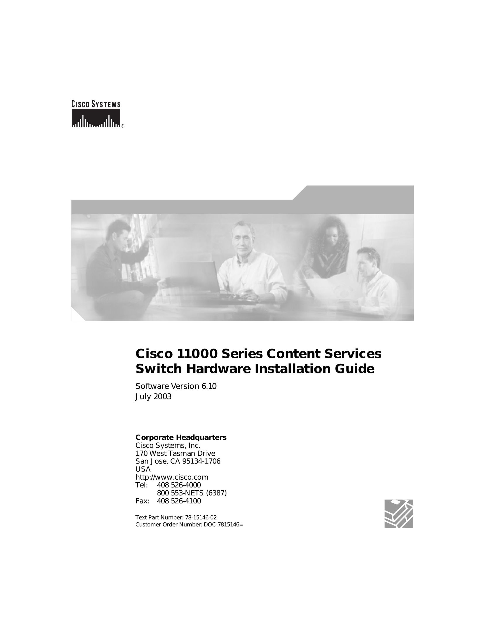 Cisco Systems 11000 Series Network Hardware User Manual