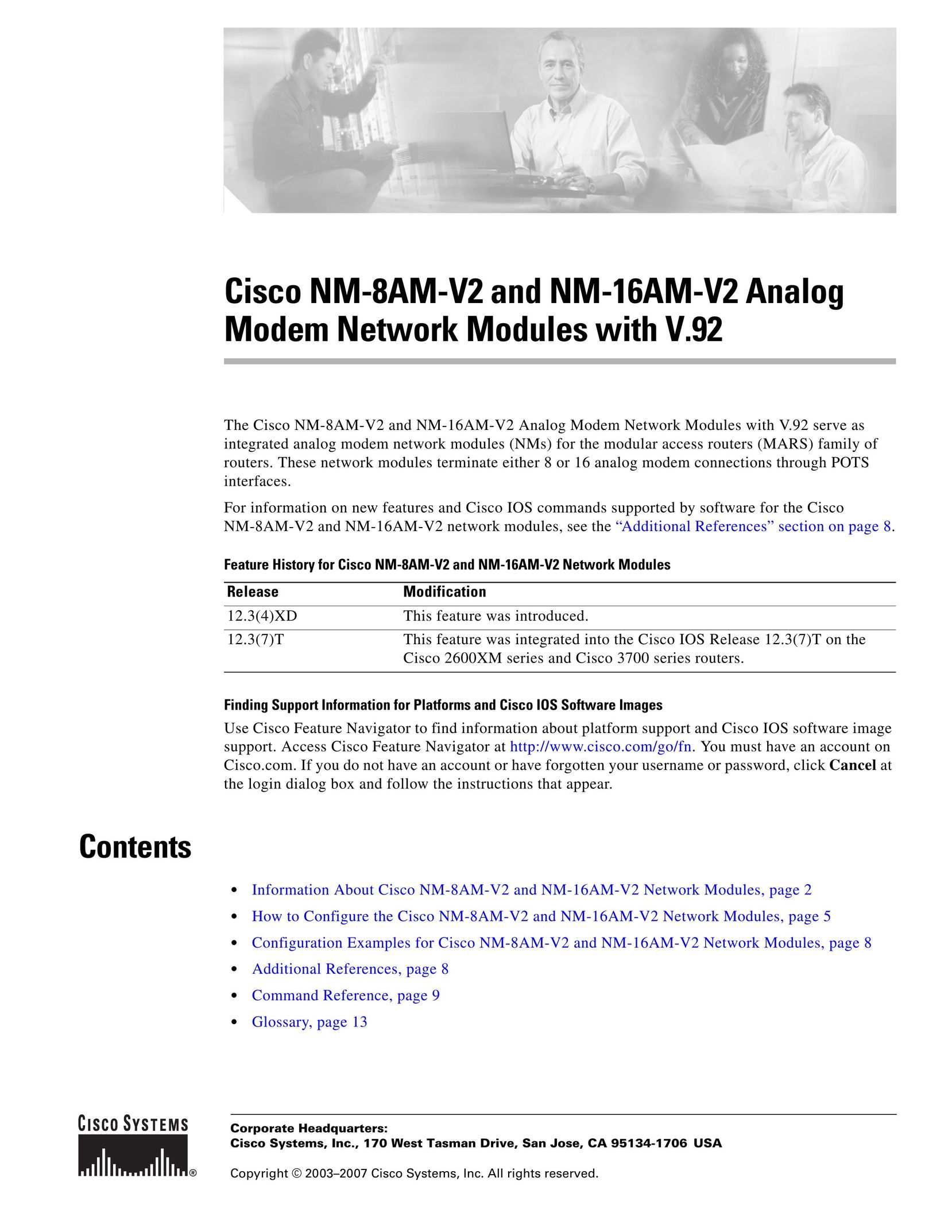 Cisco Systems NM-8AM-V2 Network Hardware User Manual