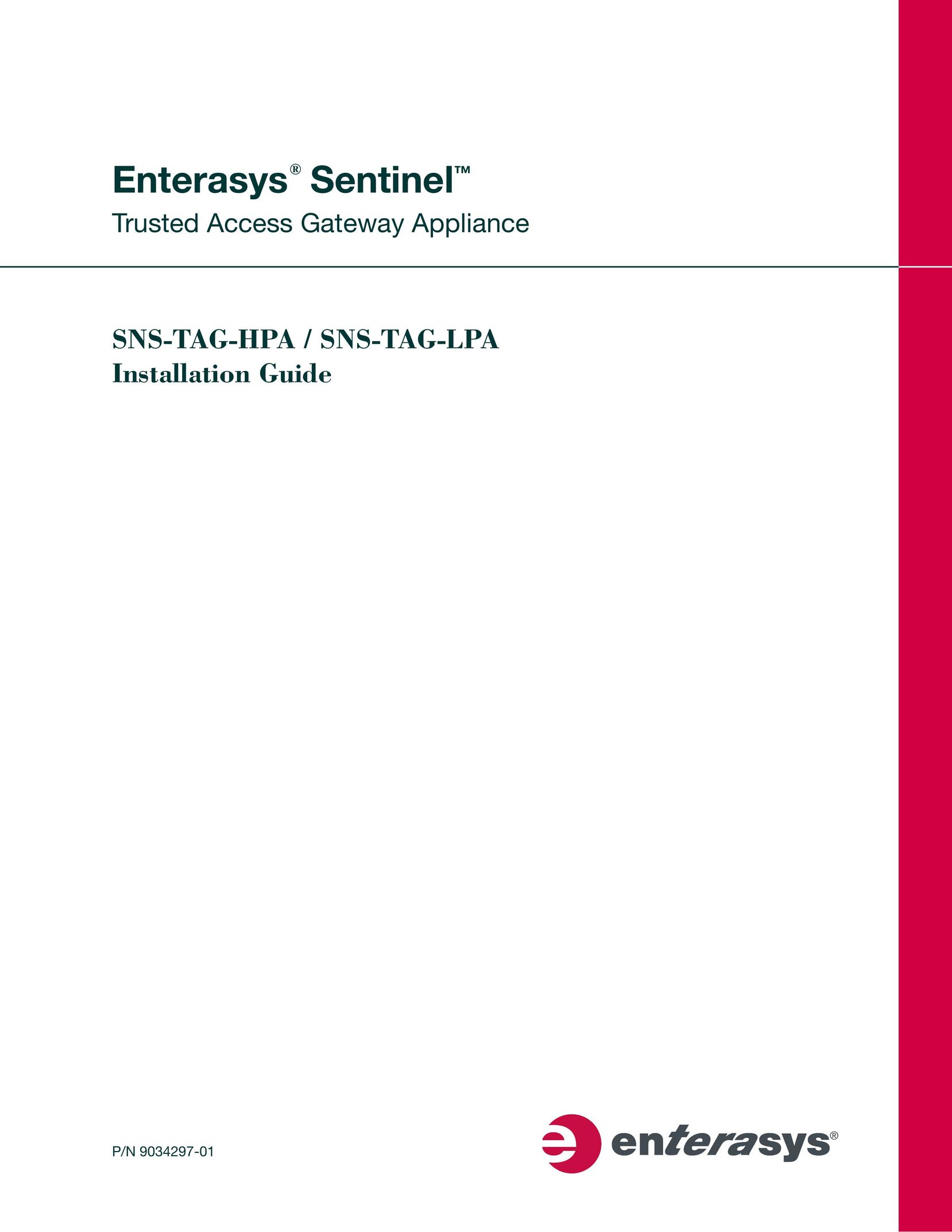 Enterasys Networks SNS-TAG-HPA Network Hardware User Manual