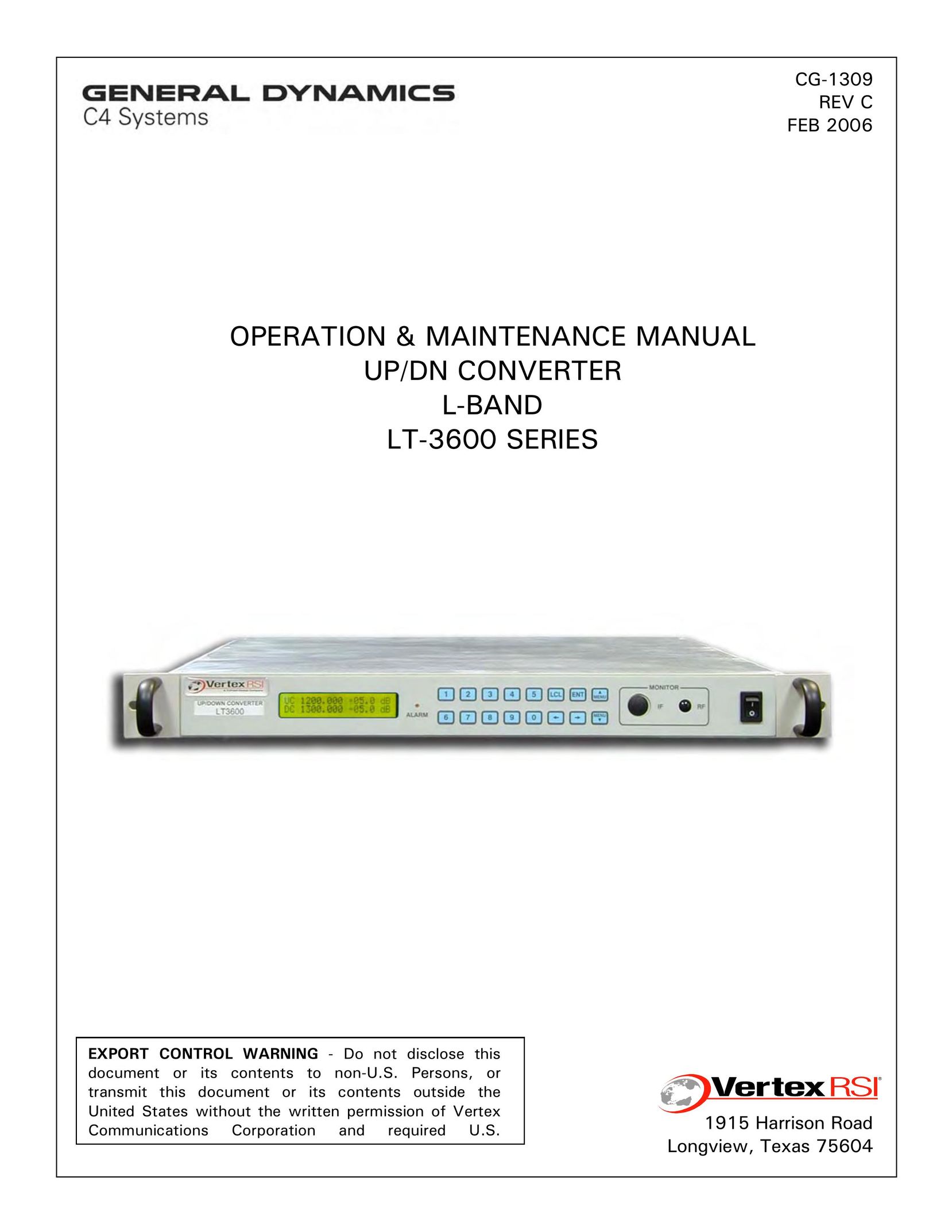 General Dynamics LT-3600 Network Hardware User Manual