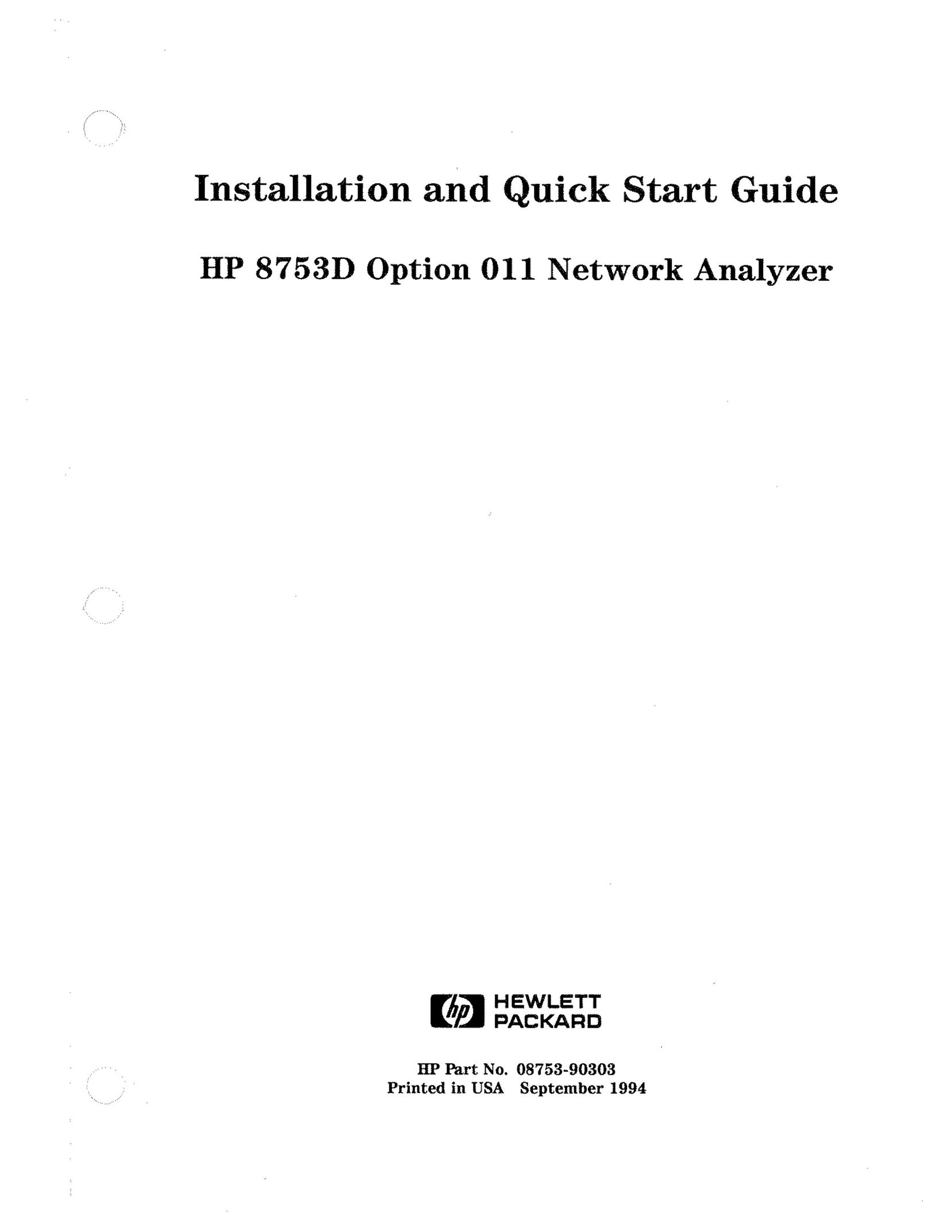 HP (Hewlett-Packard) HP 8753D Network Hardware User Manual