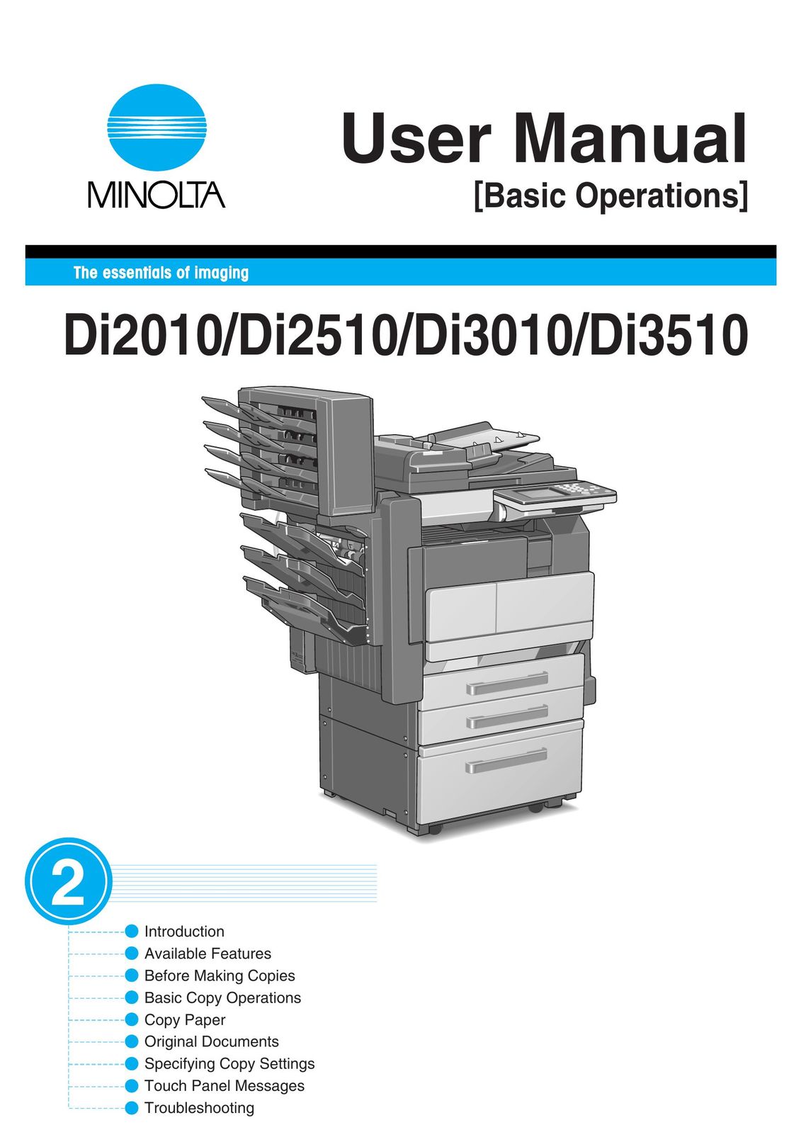 Minolta DI2010 Network Hardware User Manual