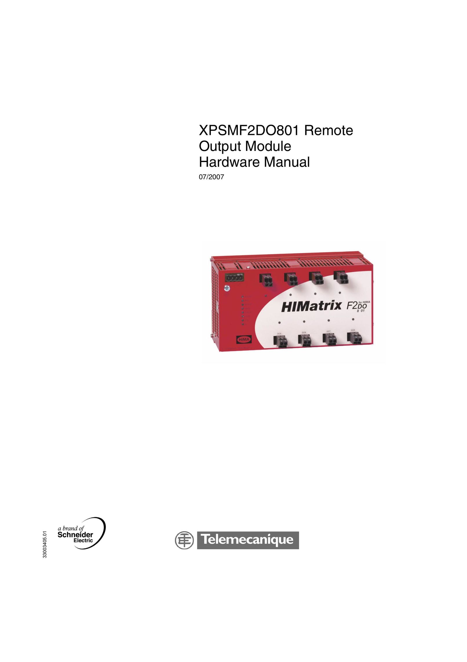 Schneider Electric XPSMF2DO801 Network Hardware User Manual