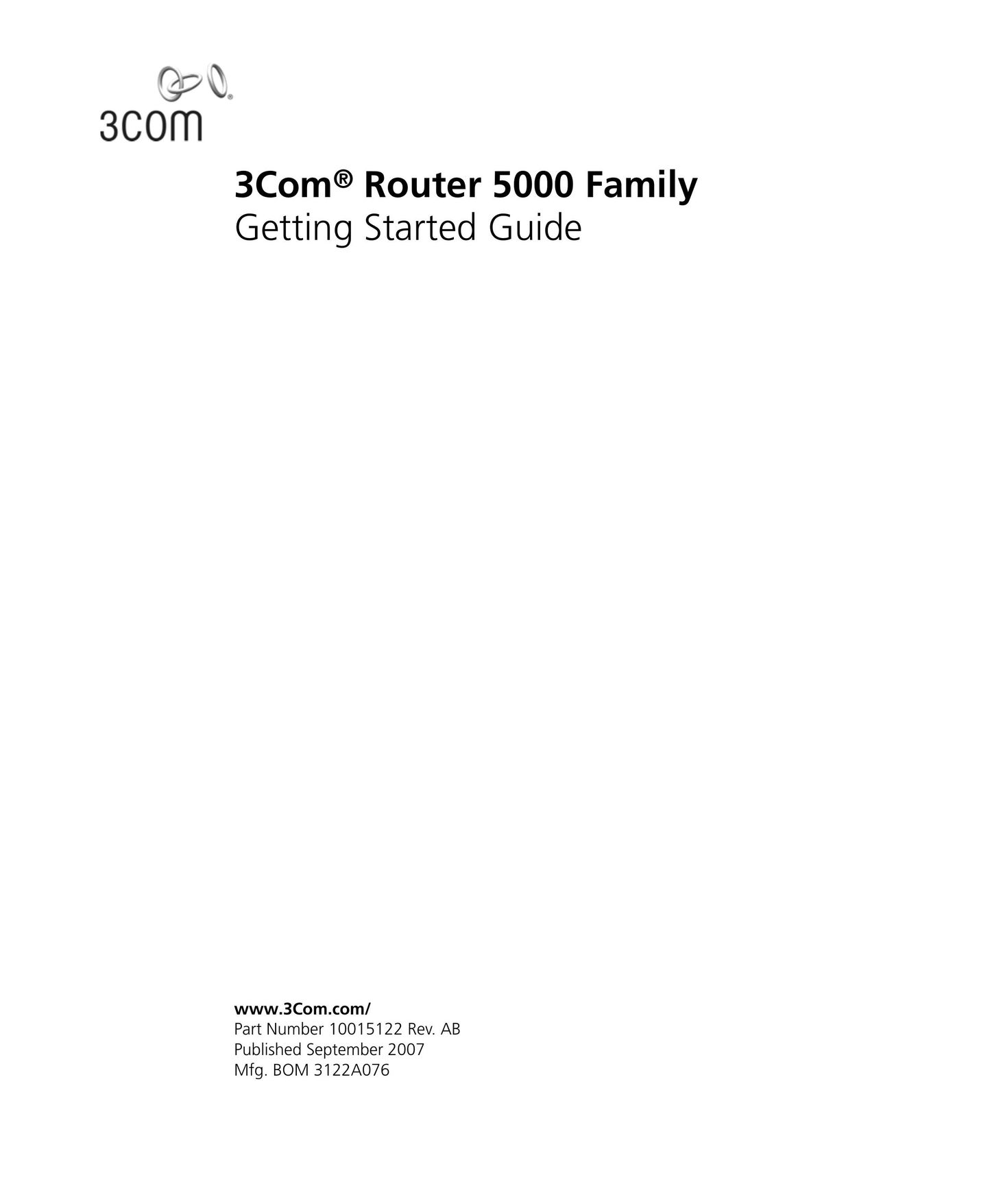 3Com 5000 Network Router User Manual