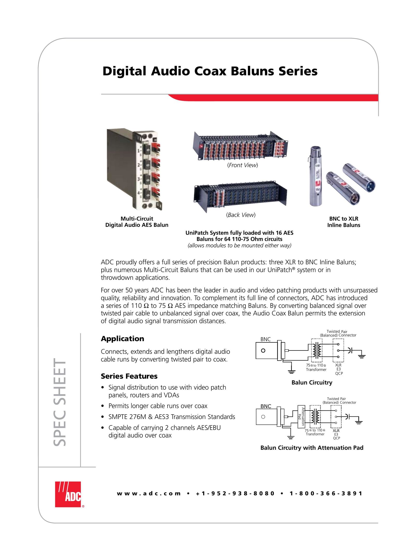 ADC Baluns Series Network Router User Manual