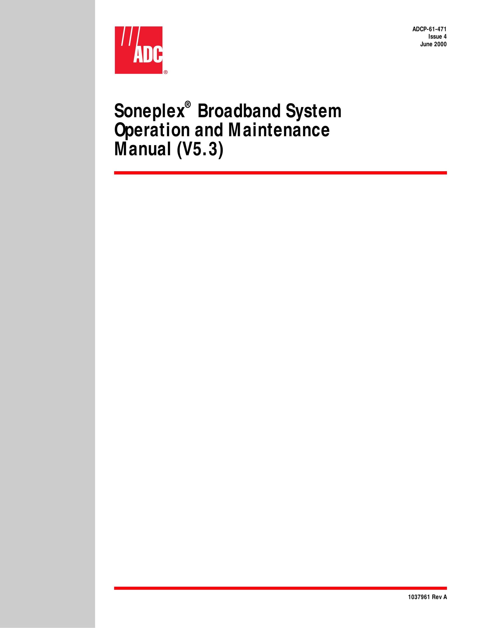 ADC Broadband System Network Router User Manual