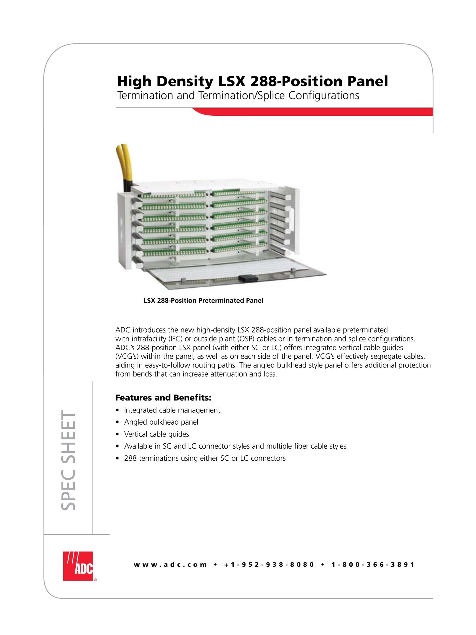ADC LSX 288 Network Router User Manual