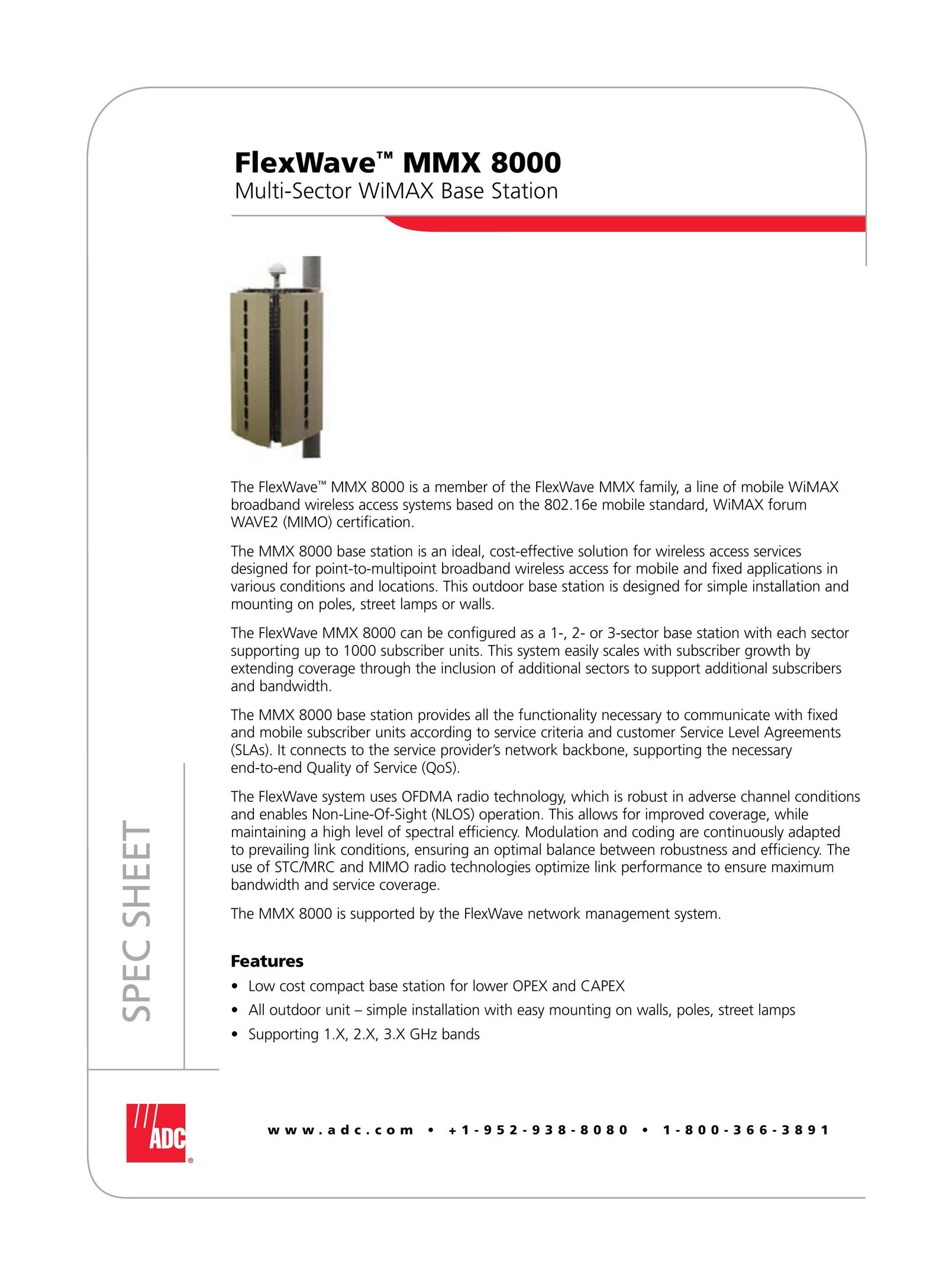 ADC MMX 8000 Network Router User Manual