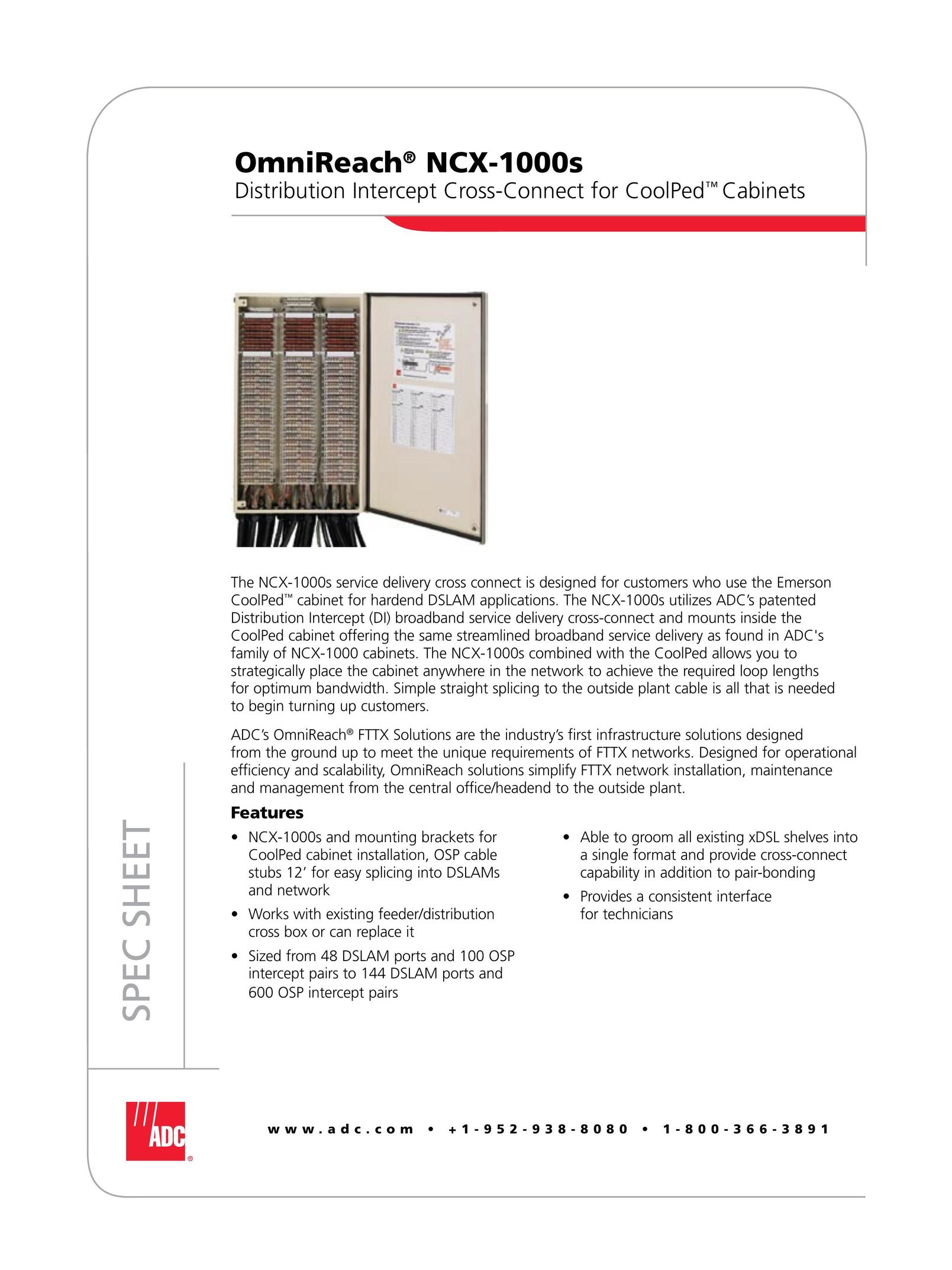 ADC NCX-1000s Network Router User Manual