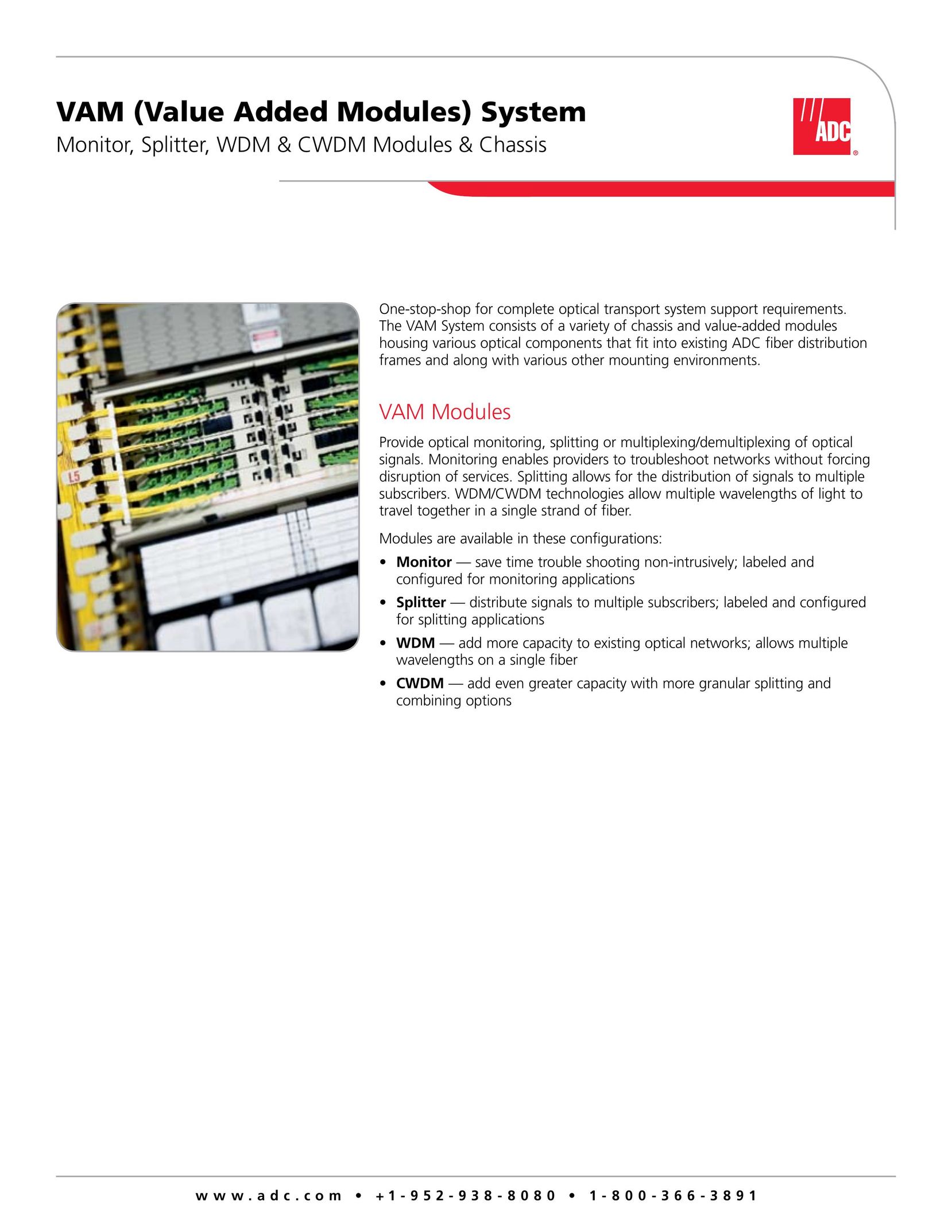 ADC VAM (Value Added Modules) System Network Router User Manual