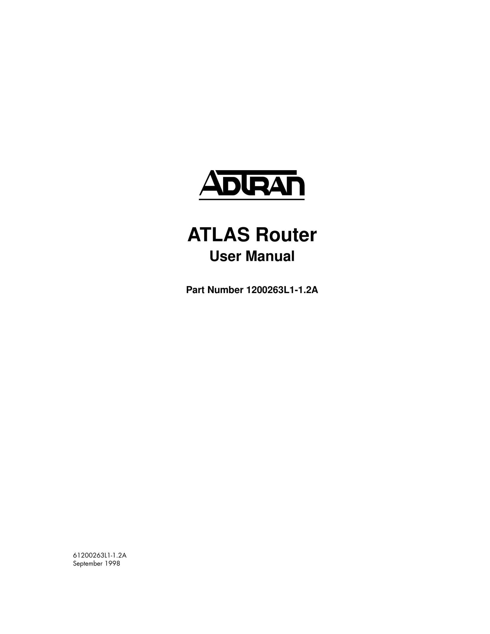 ADTRAN 1200263L1-1.2A Network Router User Manual