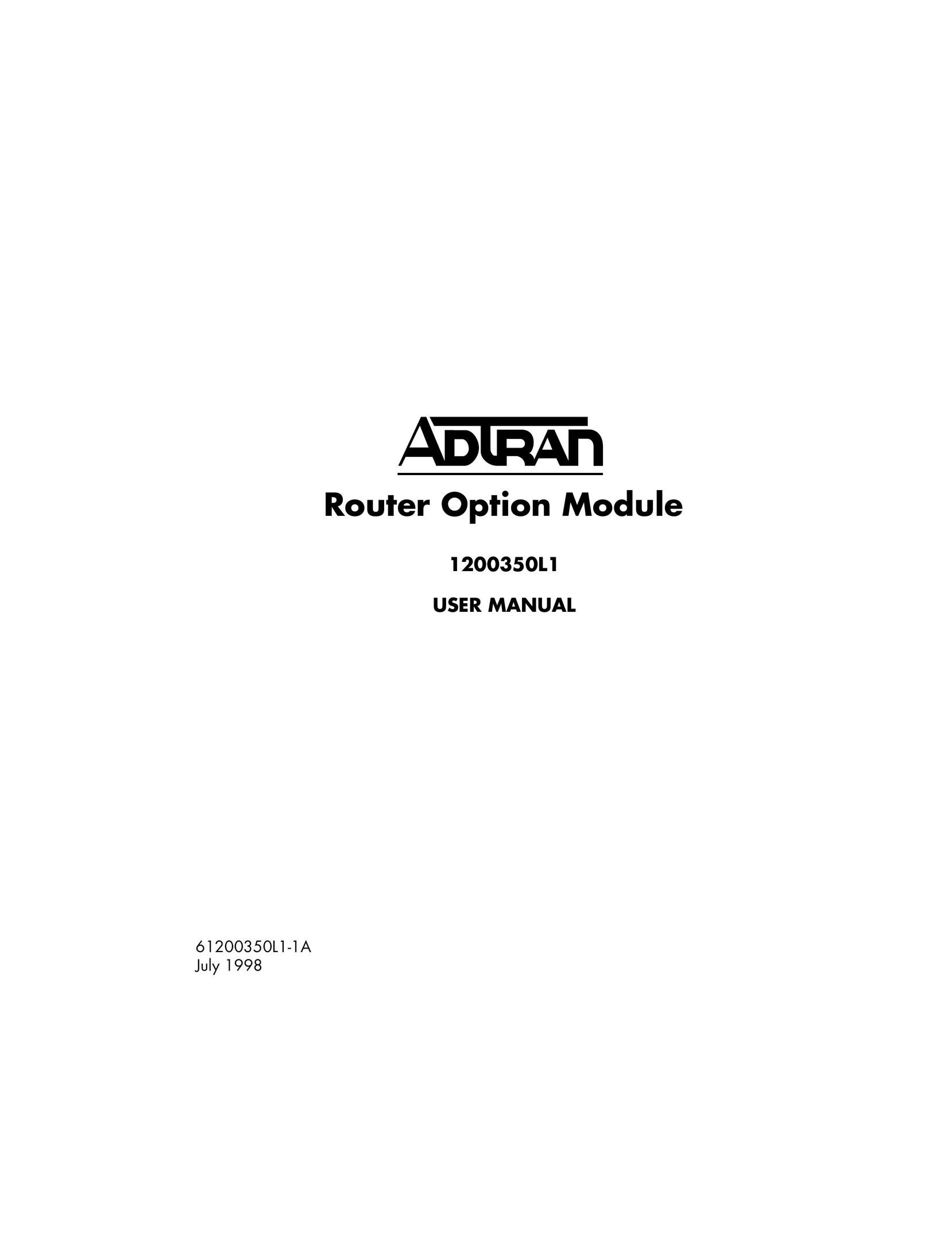 ADTRAN 1200350L1 Network Router User Manual