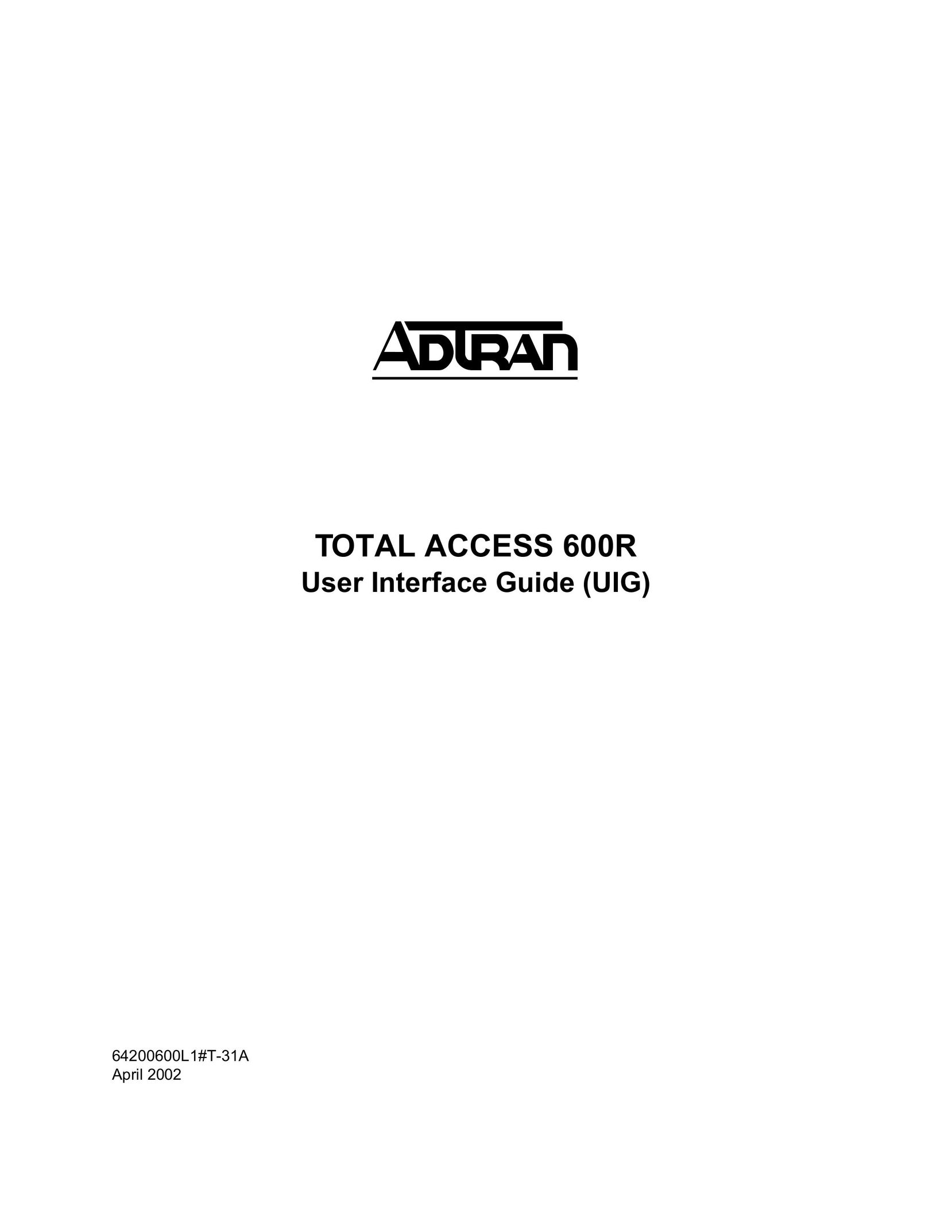 ADTRAN 600R Network Router User Manual