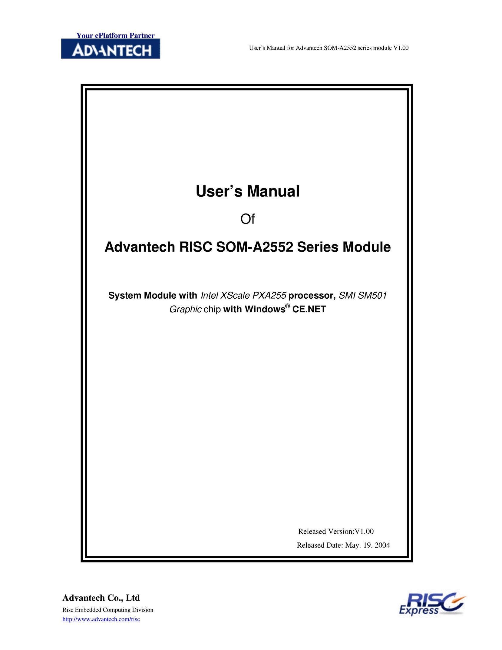 Advantech SOM-A2552 Network Router User Manual