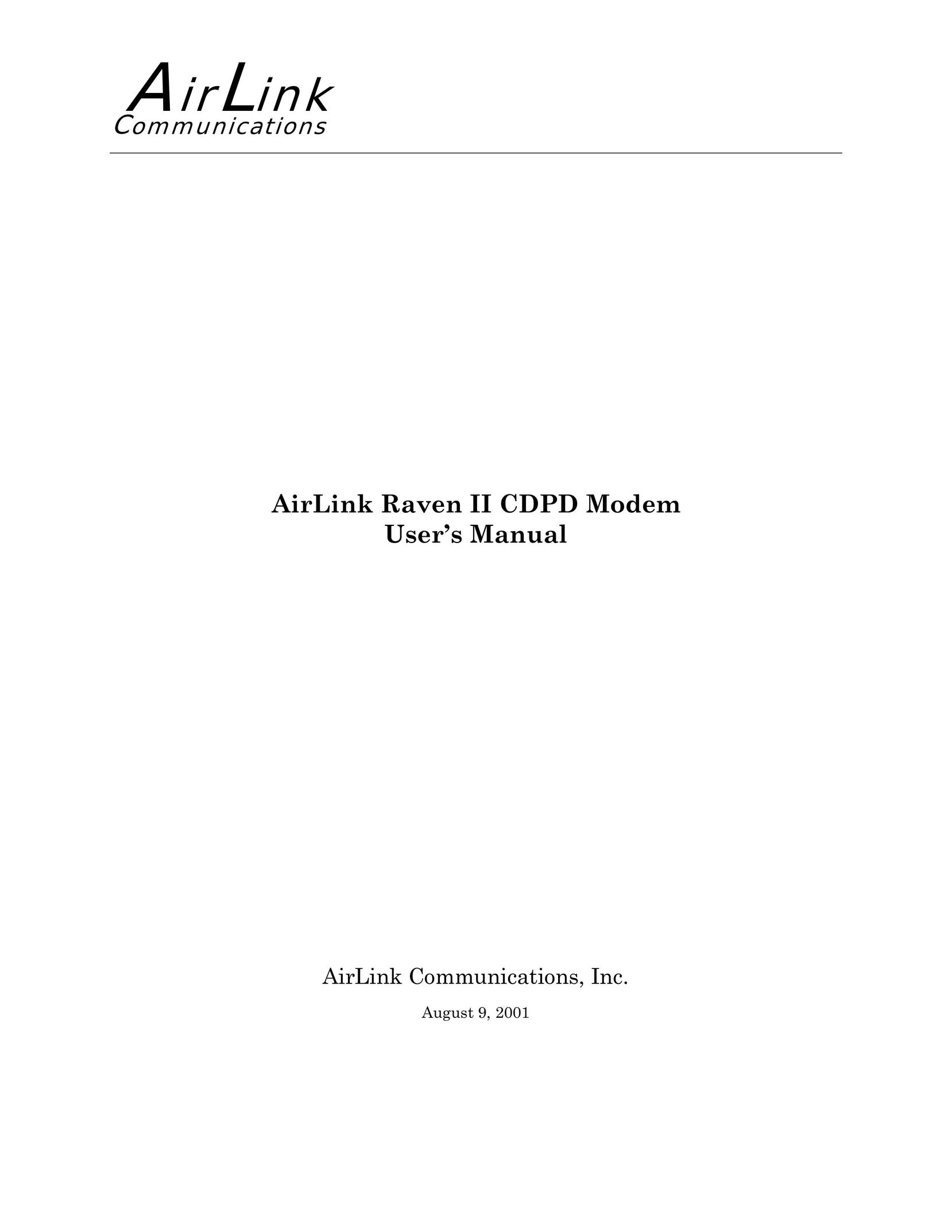 Airlink II Network Router User Manual