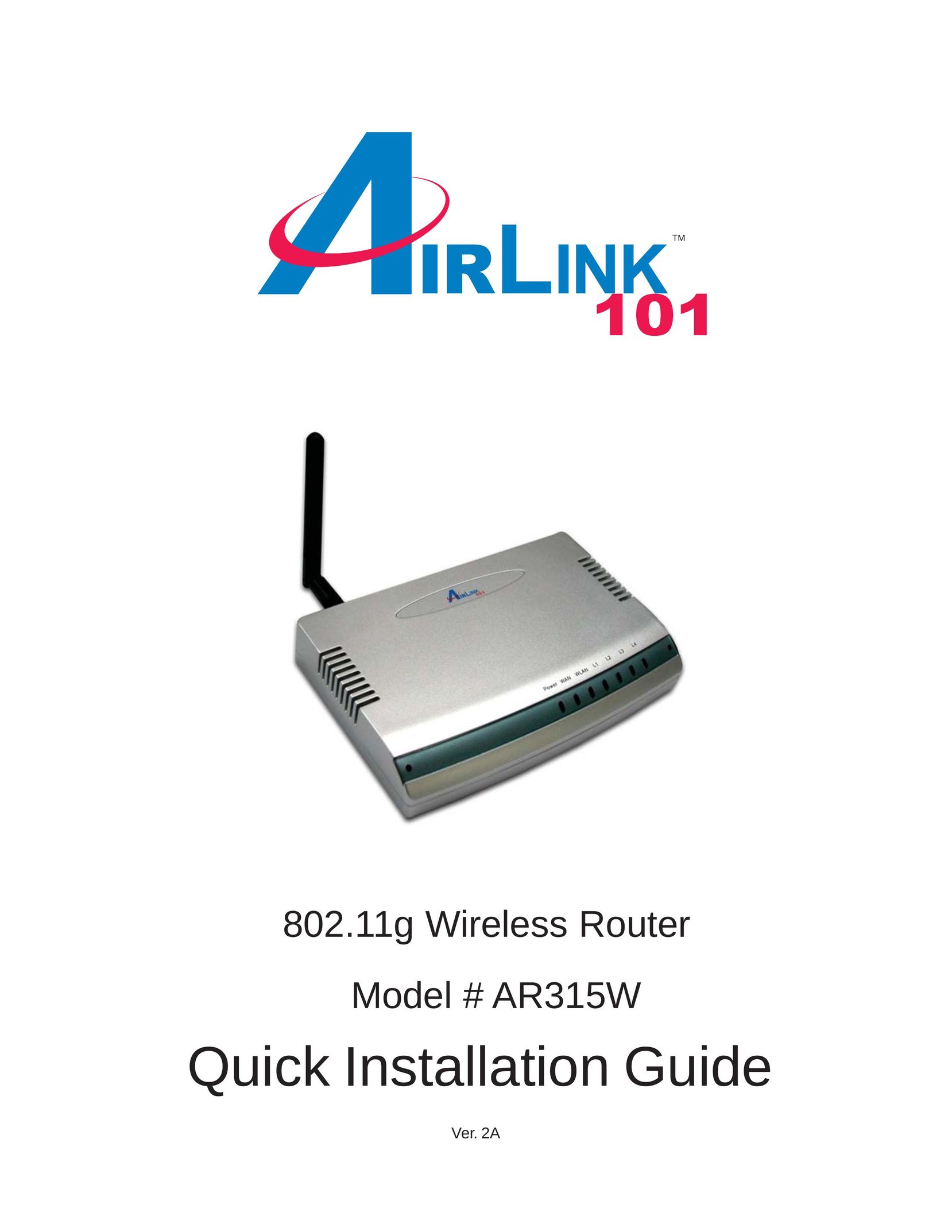 Airlink101 AR315W Network Router User Manual