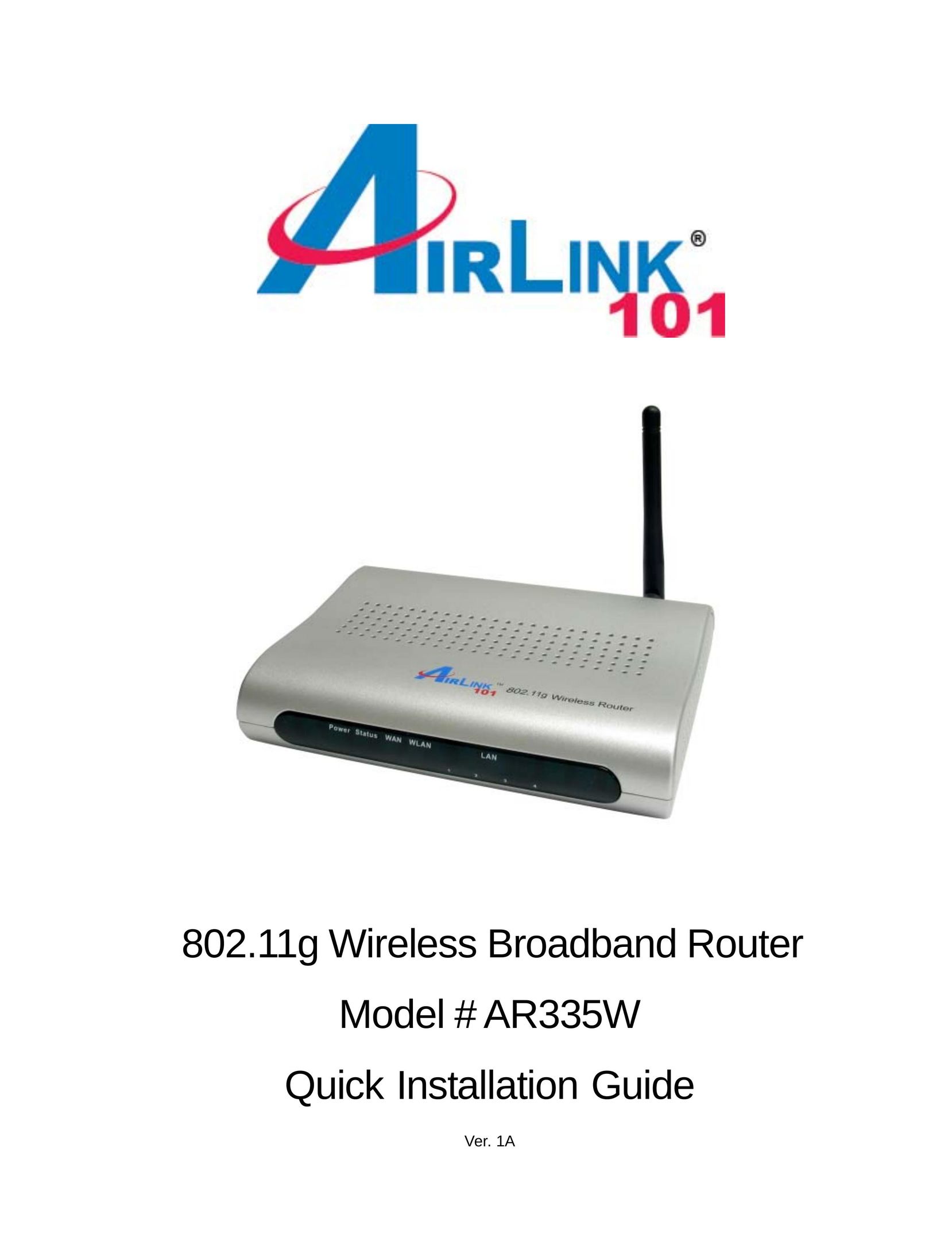 Airlink101 AR335W Network Router User Manual