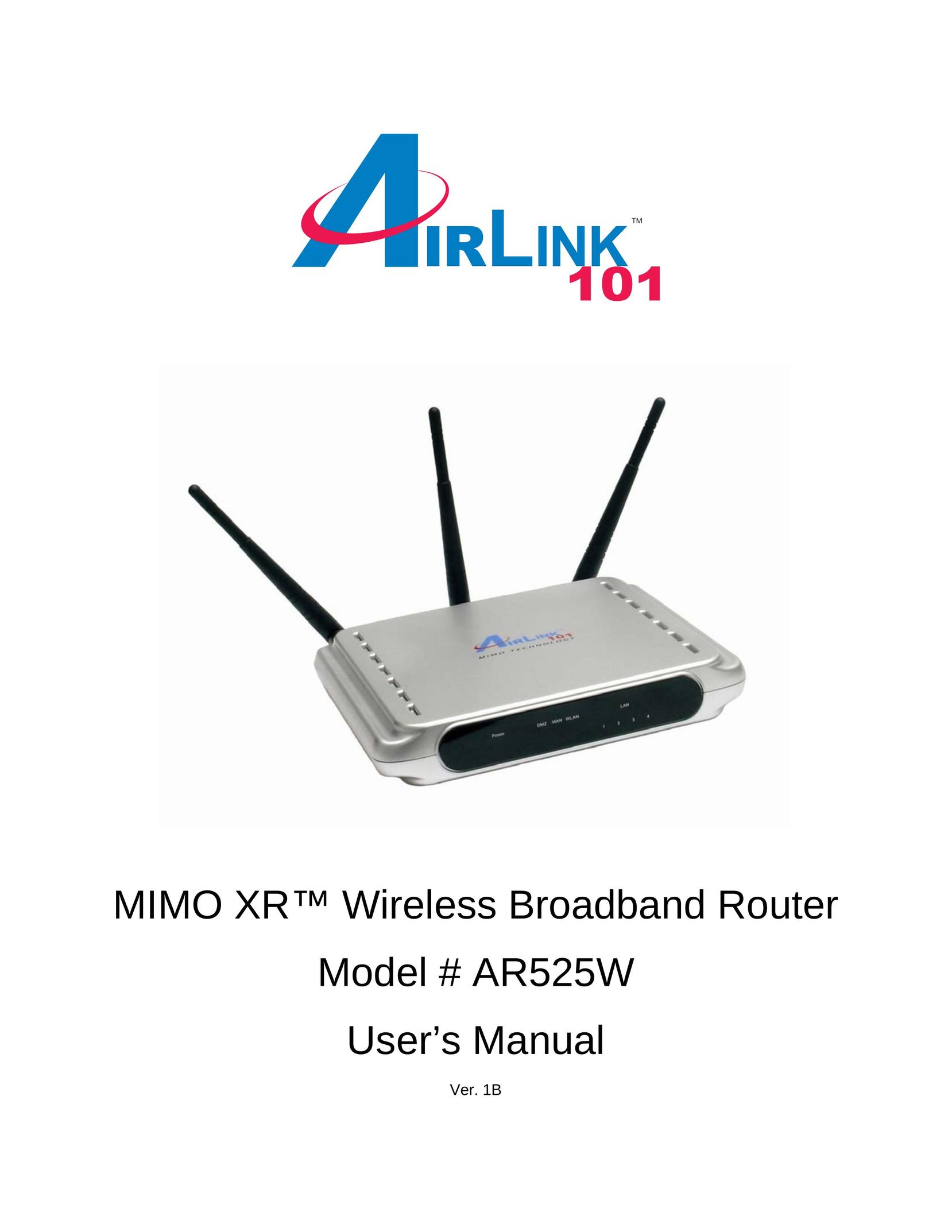 Airlink101 AR525W Network Router User Manual