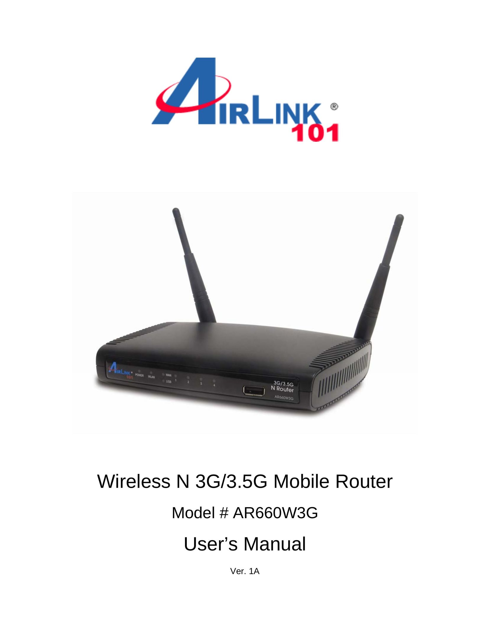 Airlink101 AR660W3G Network Router User Manual