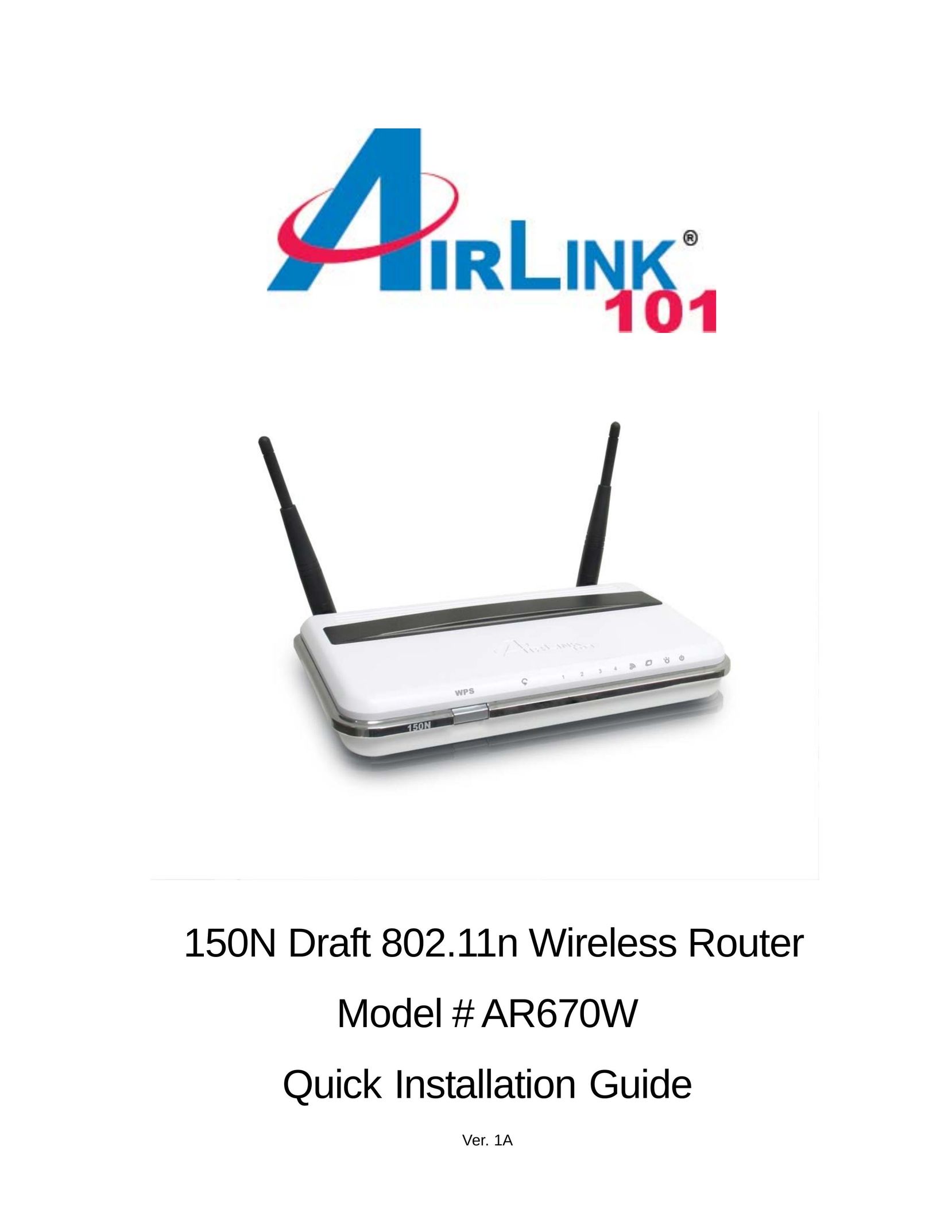 Airlink101 AR670W Network Router User Manual