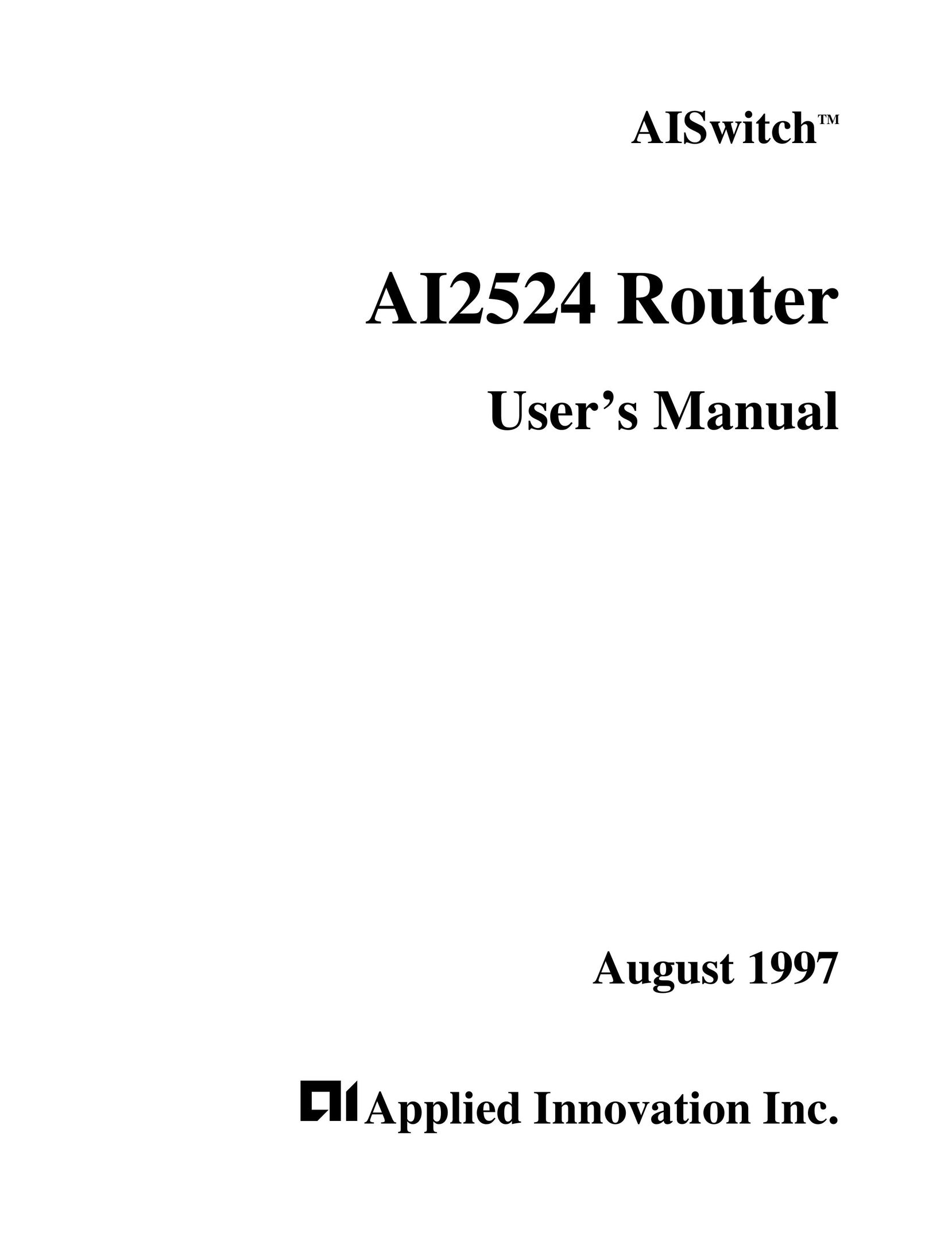 AIS AI2524 Network Router User Manual